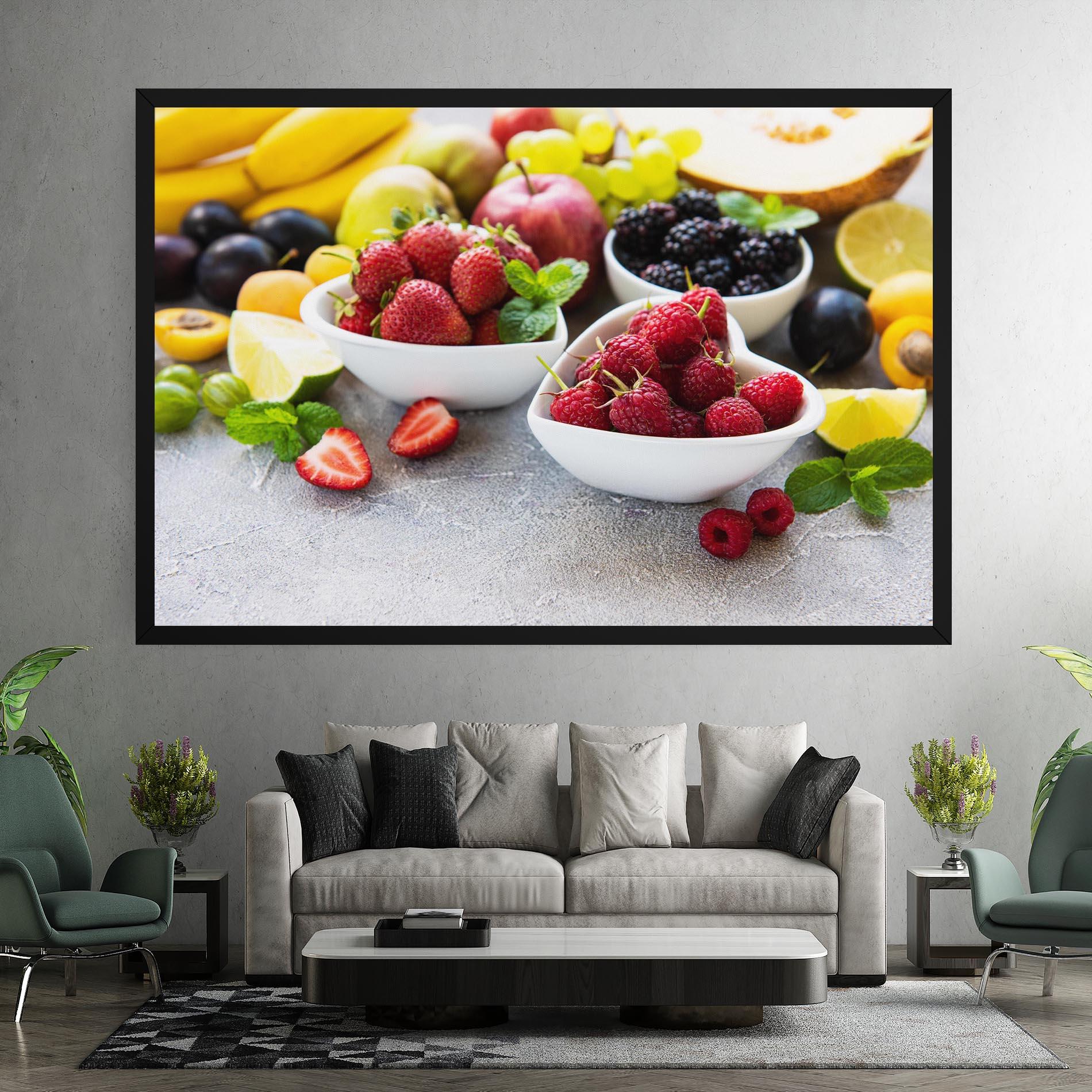 Obraz na Płótnie Heart Fresh Fruits mockup 7