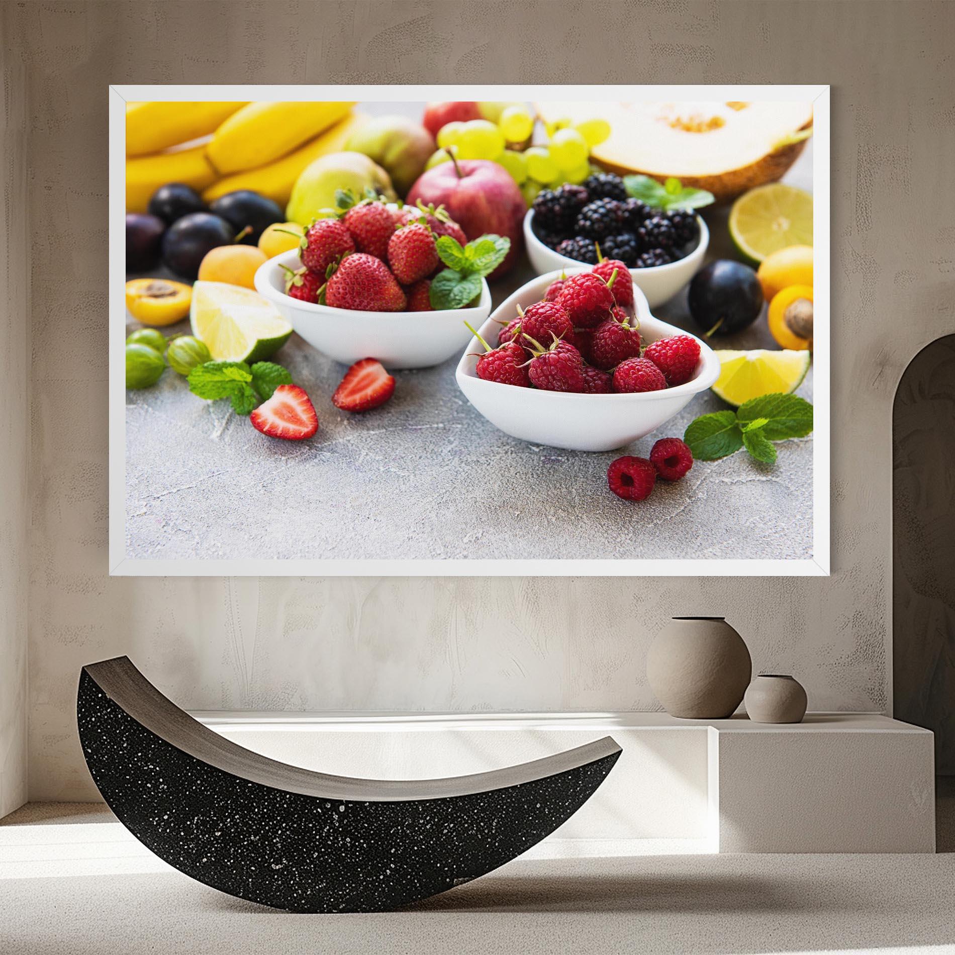 Obraz na Płótnie Heart Fresh Fruits mockup 8