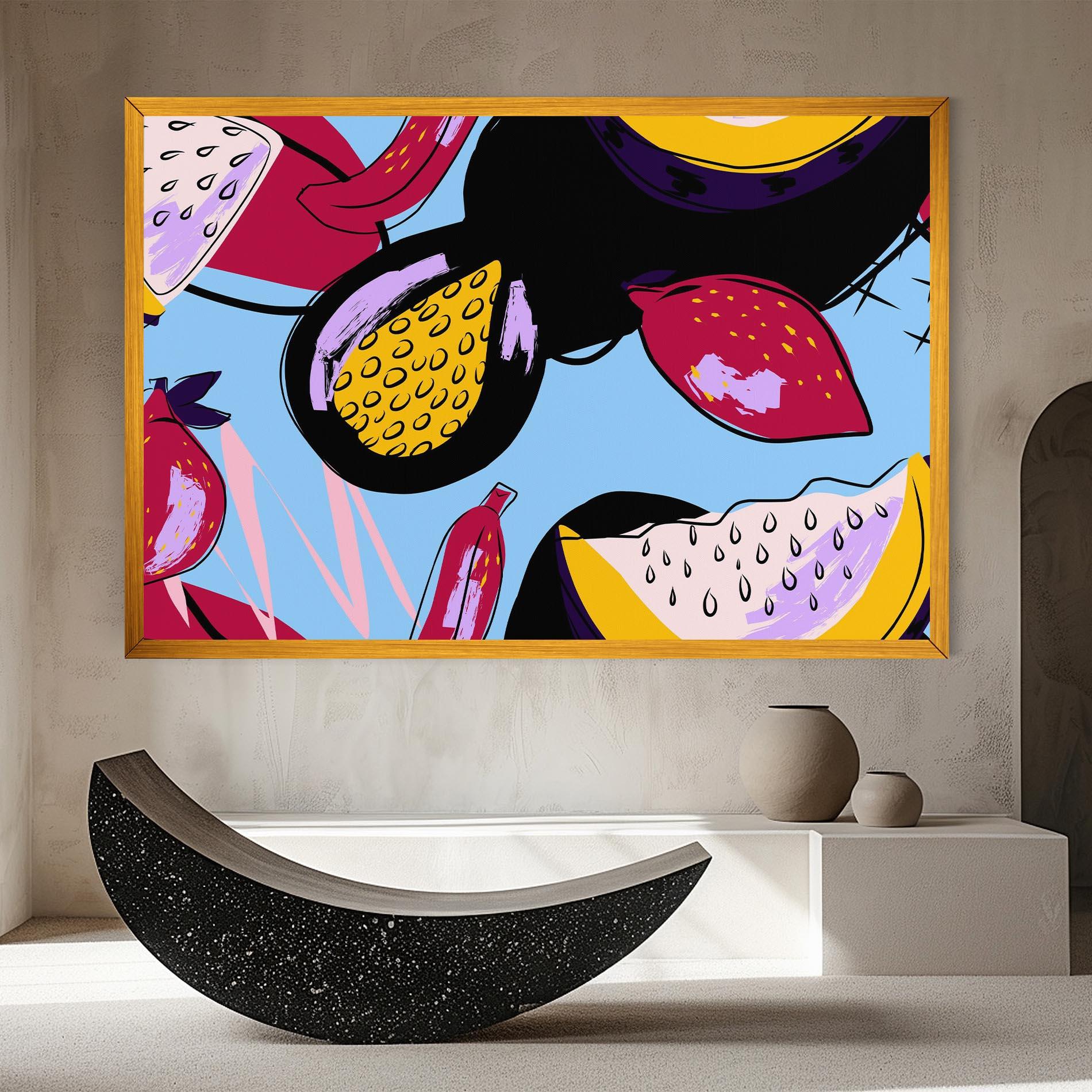 Obraz na Płótnie Colorful Fruits mockup 8