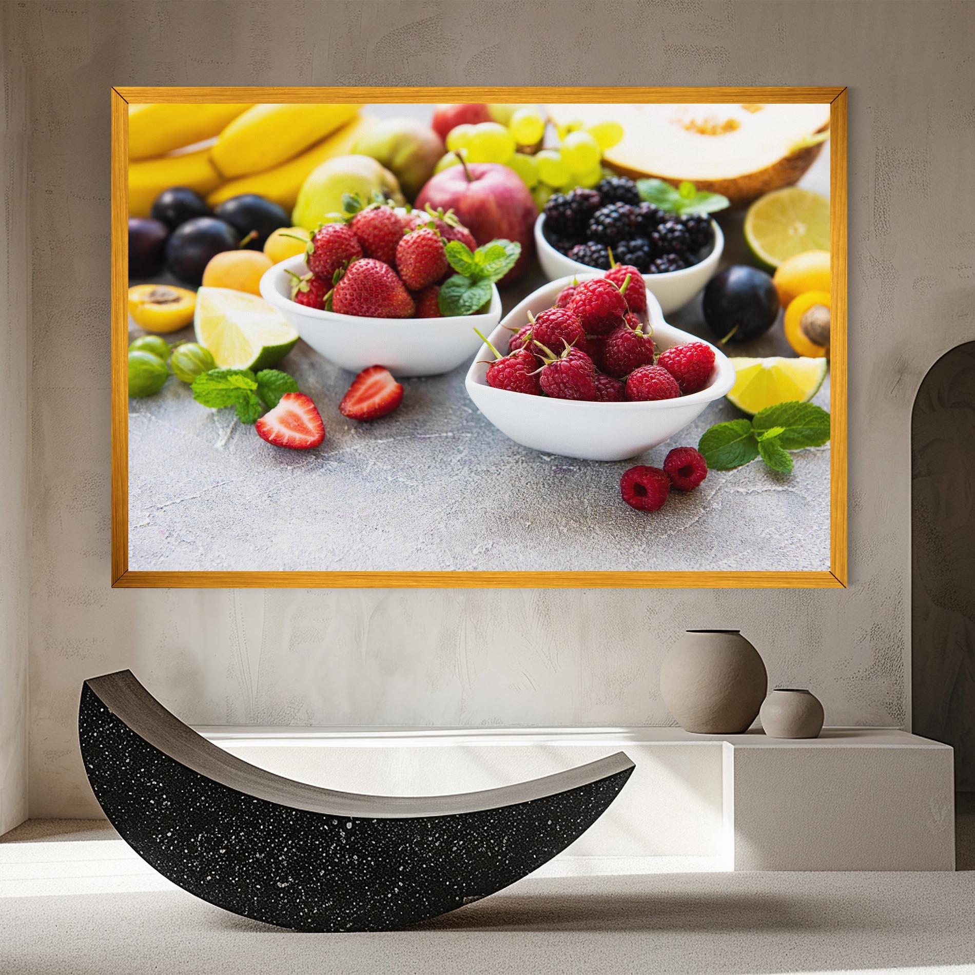 Obraz na Płótnie Heart Fresh Fruits mockup 8