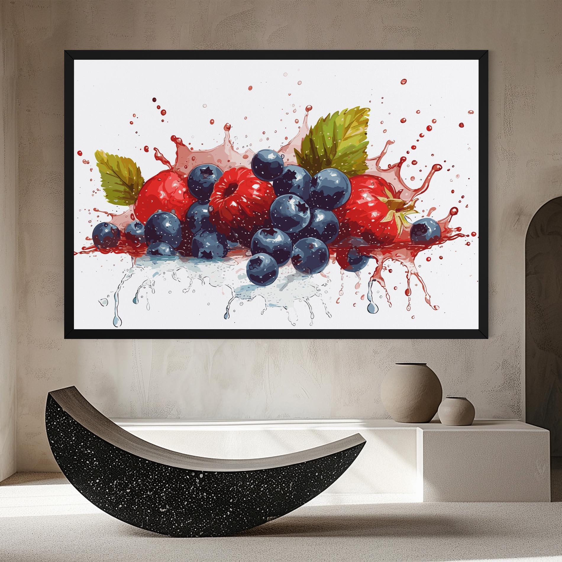 Obraz na Płótnie Berries Art mockup 8