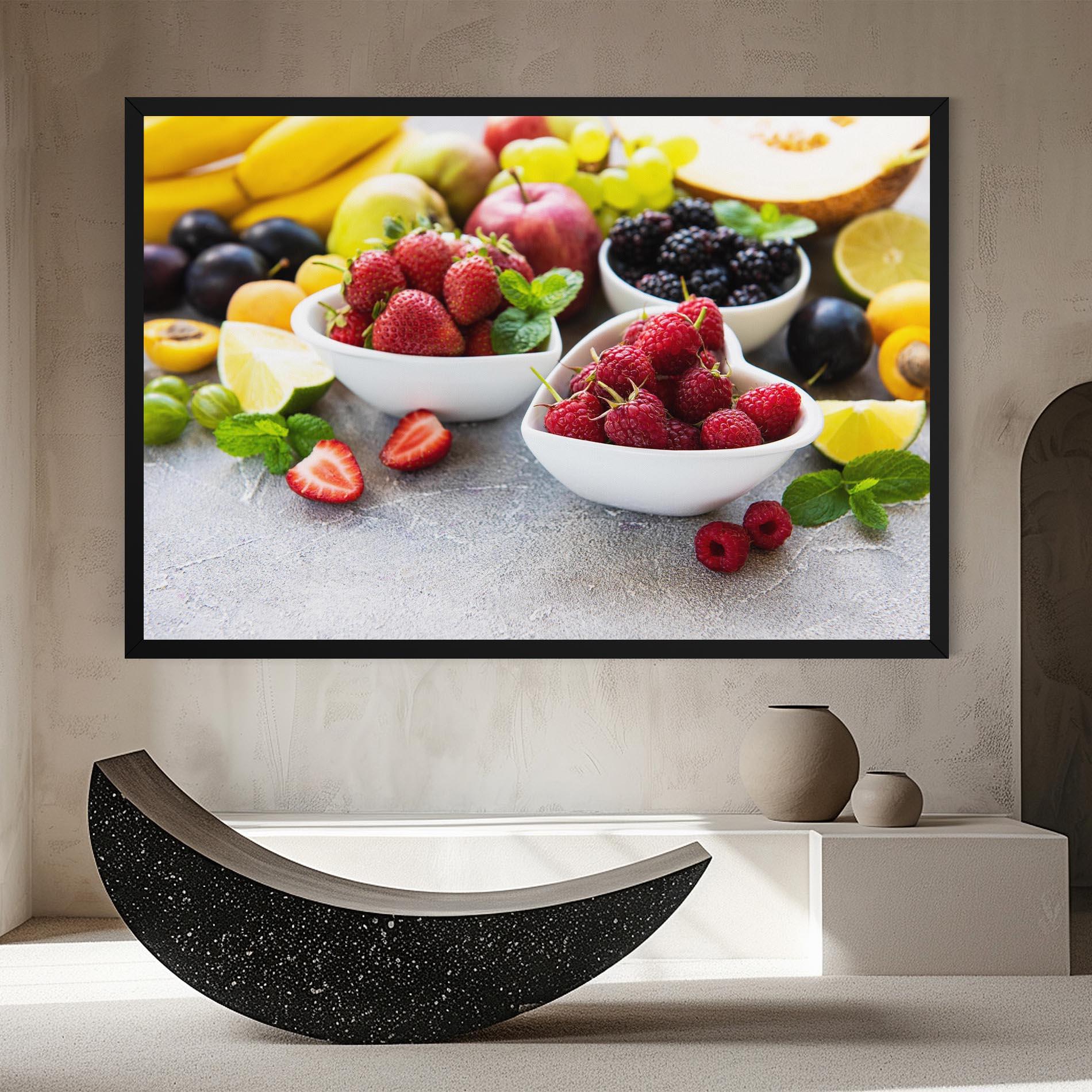 Obraz na Płótnie Heart Fresh Fruits mockup 8