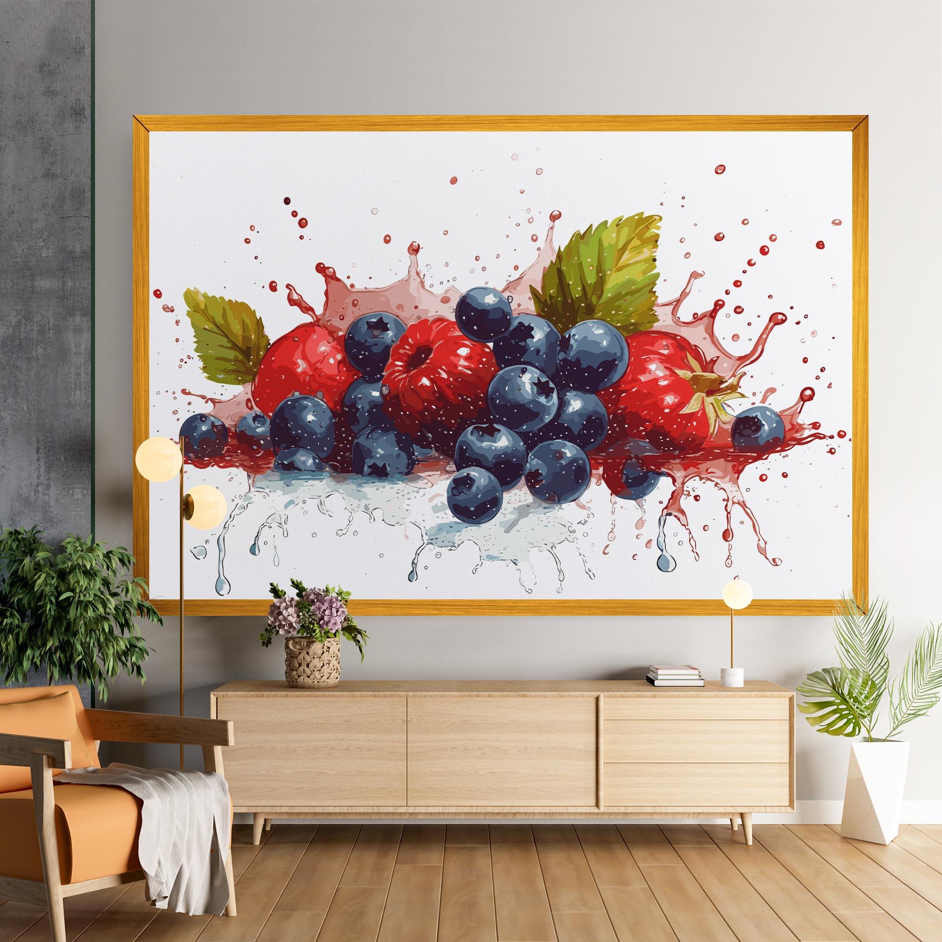Obraz na Płótnie Berries Art mockup 9