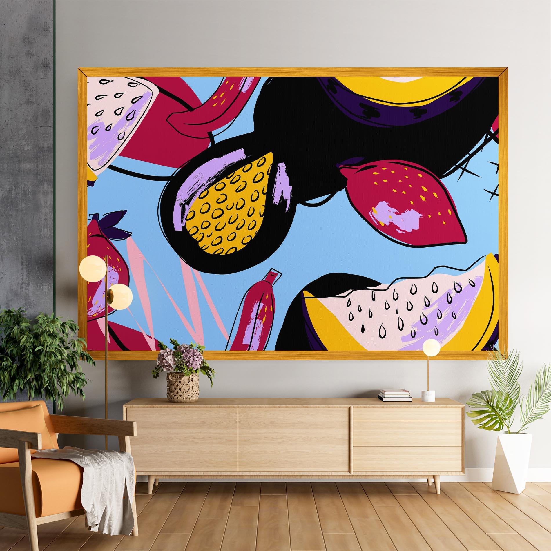 Obraz na Płótnie Colorful Fruits mockup 9