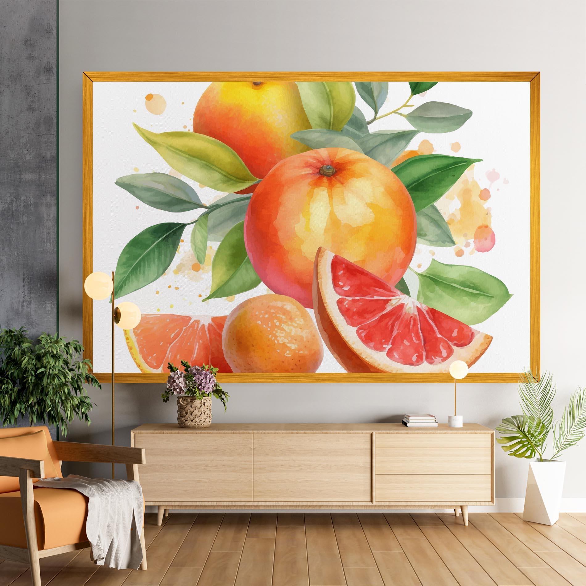 Obraz na Płótnie Grapefruit Art mockup 9