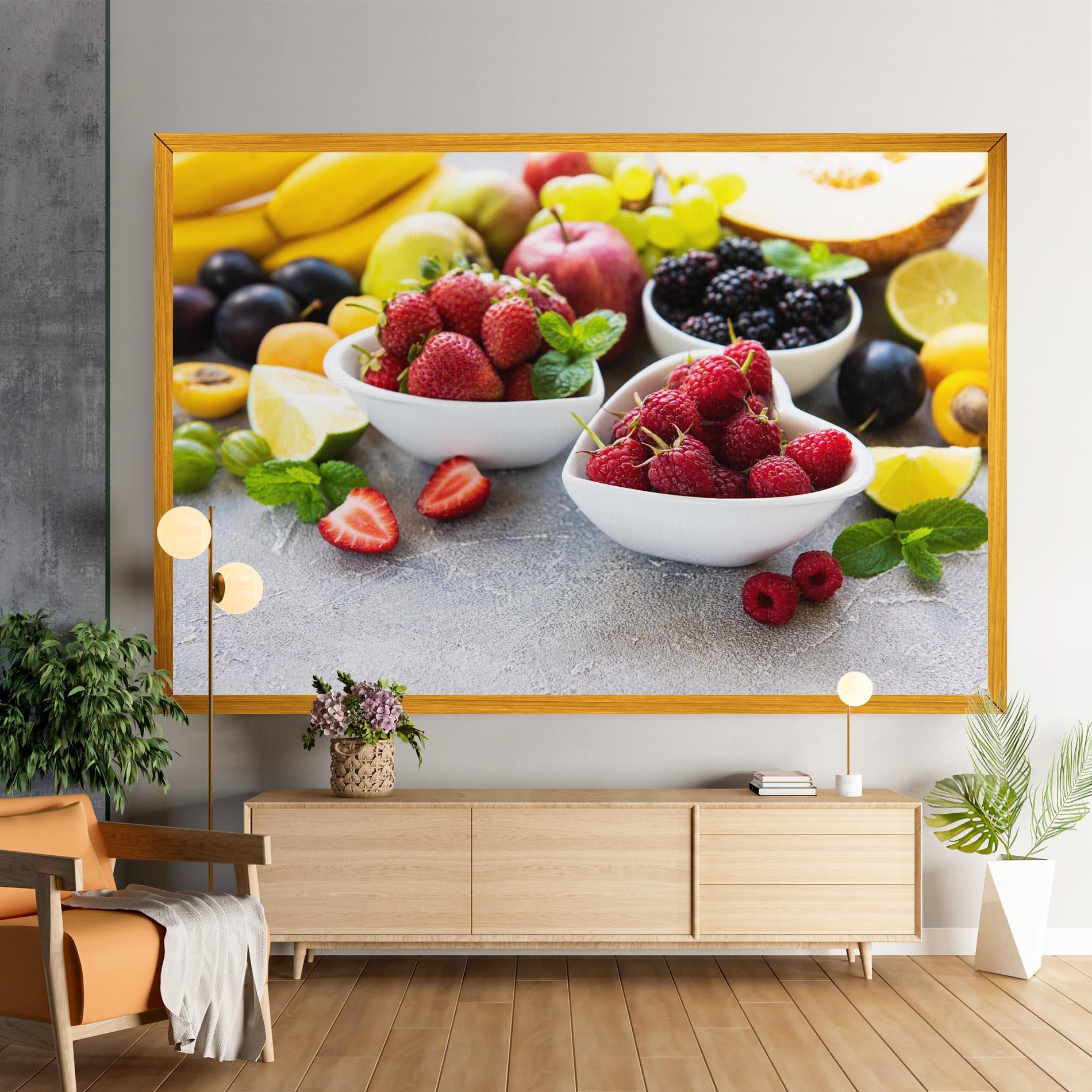 Obraz na Płótnie Heart Fresh Fruits mockup 9