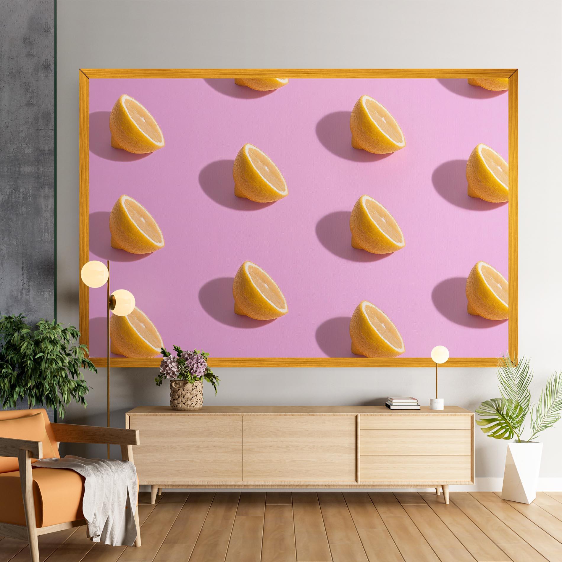 Obraz na Płótnie Lemon Pattern mockup 9