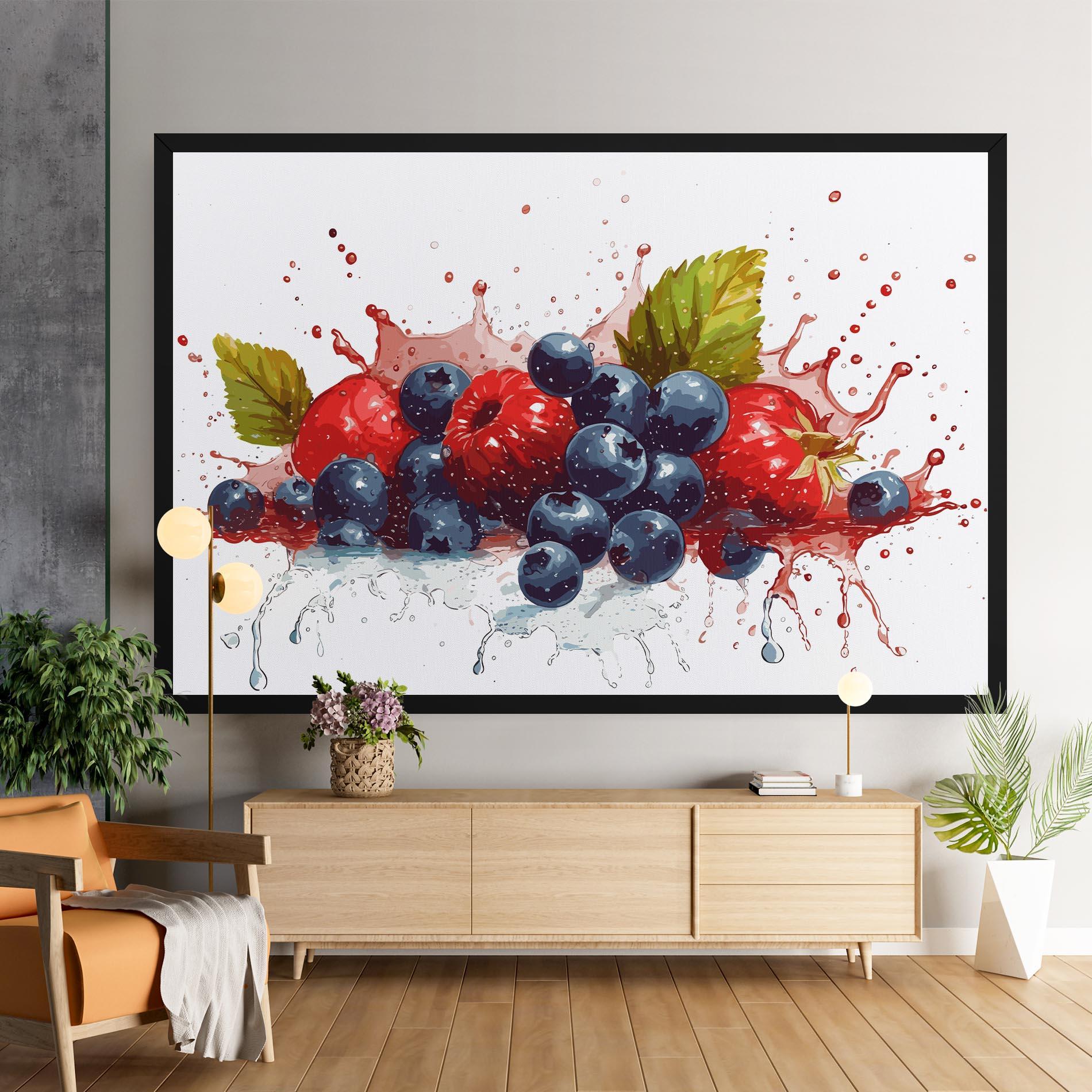 Obraz na Płótnie Berries Art mockup 9