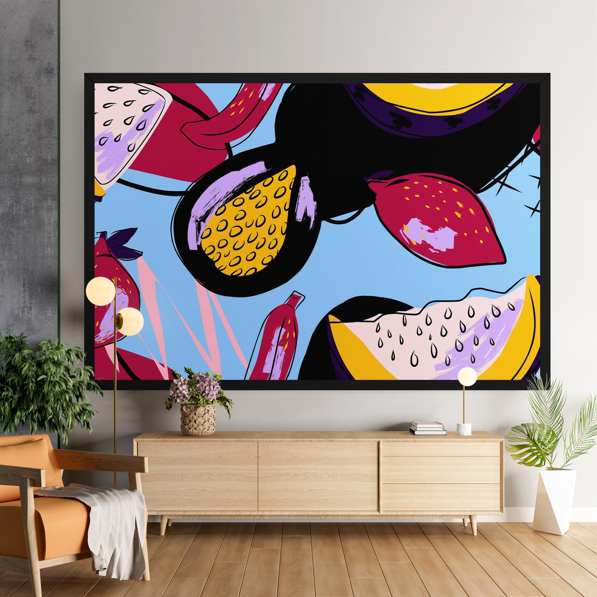 Obraz na Płótnie Colorful Fruits mockup 9