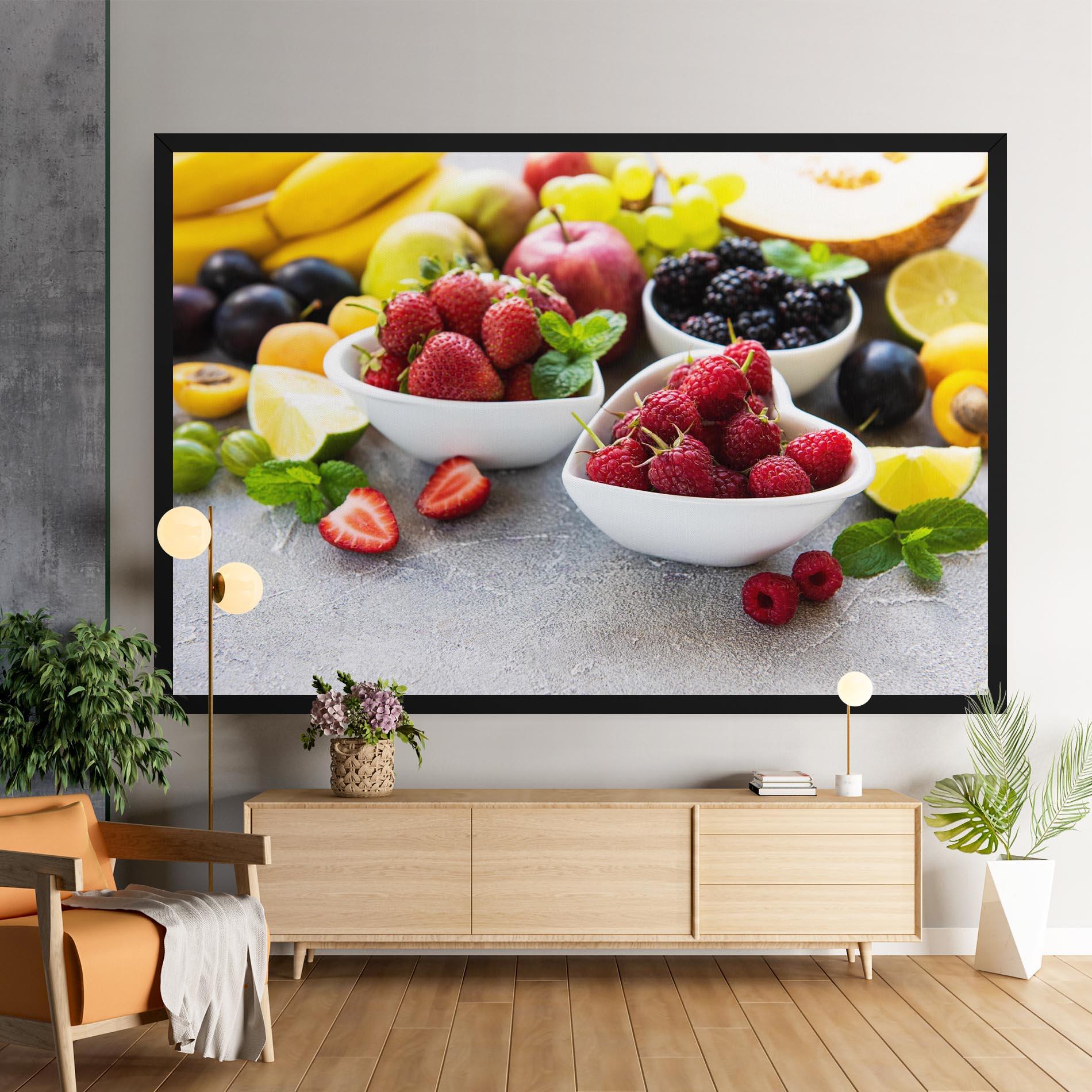 Obraz na Płótnie Heart Fresh Fruits mockup 9
