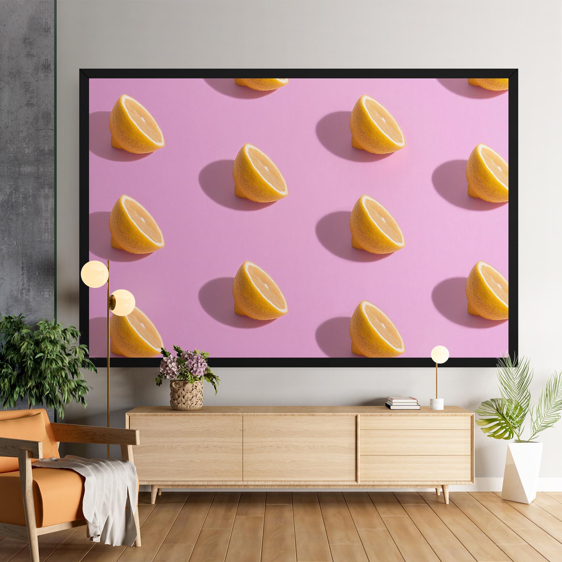 Obraz na Płótnie Lemon Pattern mockup 9