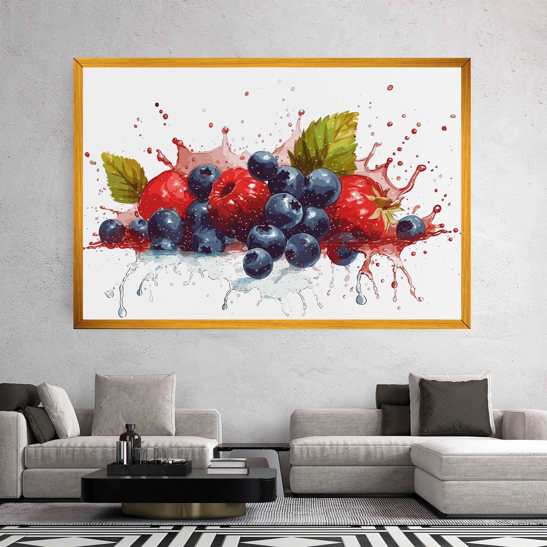 Obraz na Płótnie Berries Art mockup 2