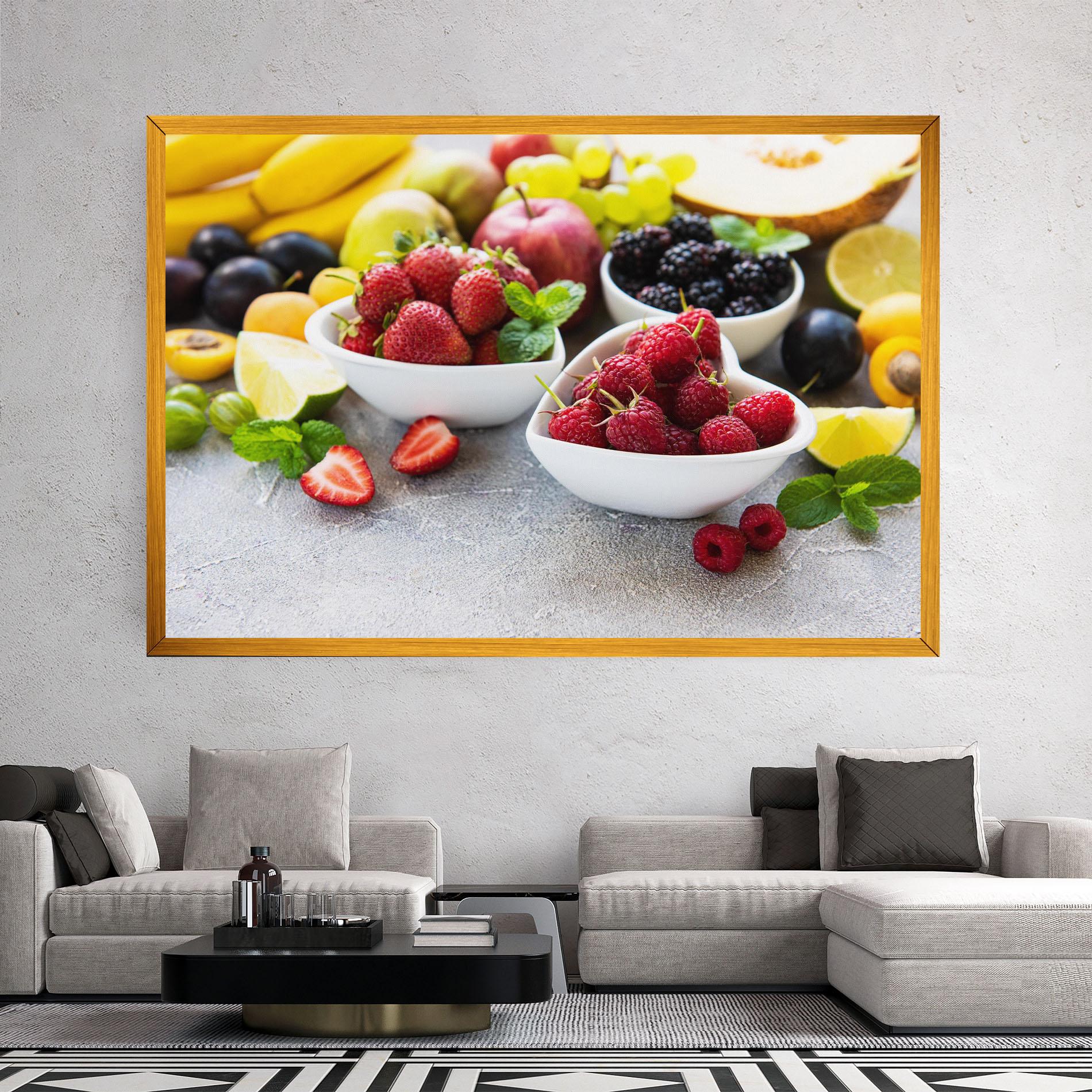 Obraz na Płótnie Heart Fresh Fruits mockup 2
