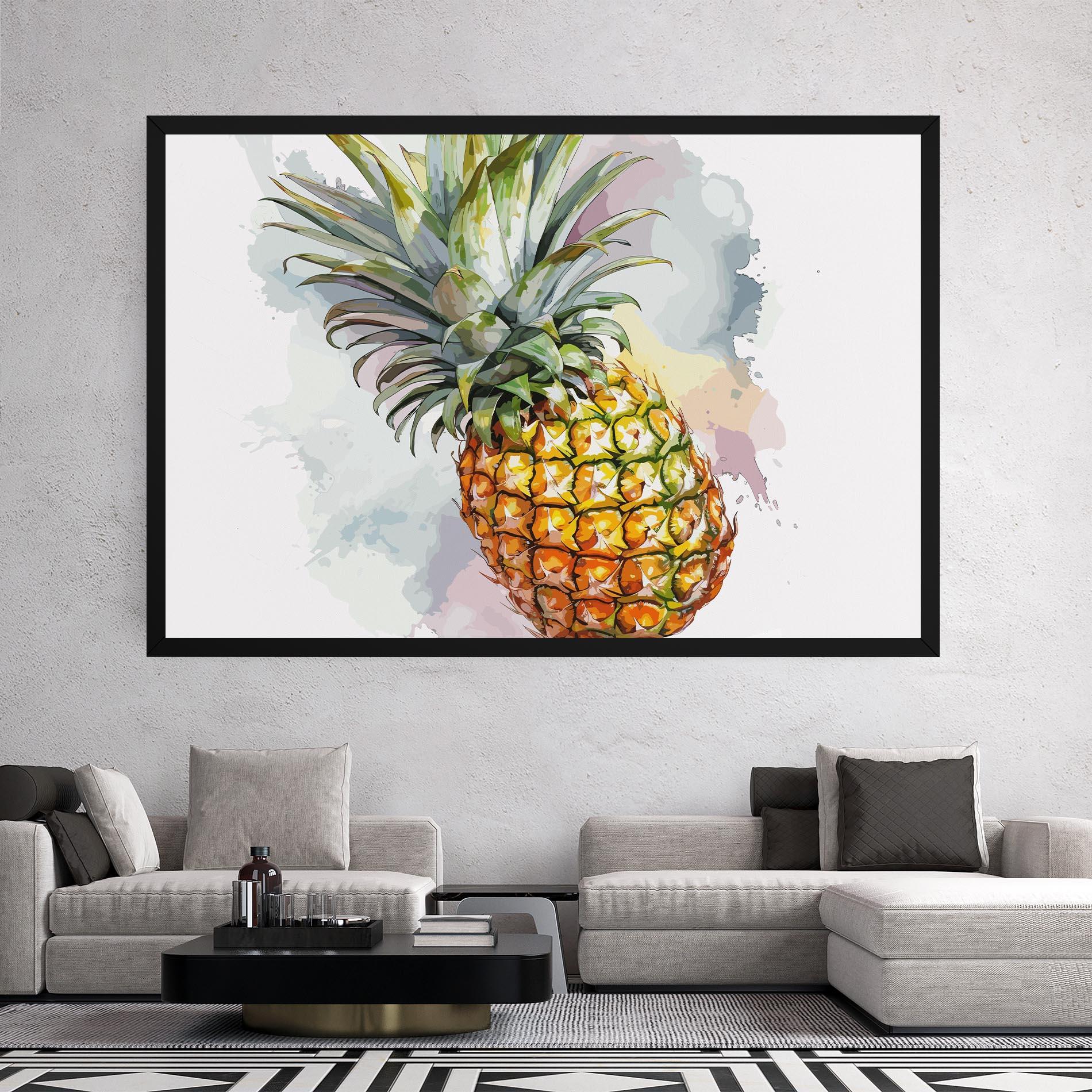 Obraz na Płótnie Artistic Pineapple mockup 2