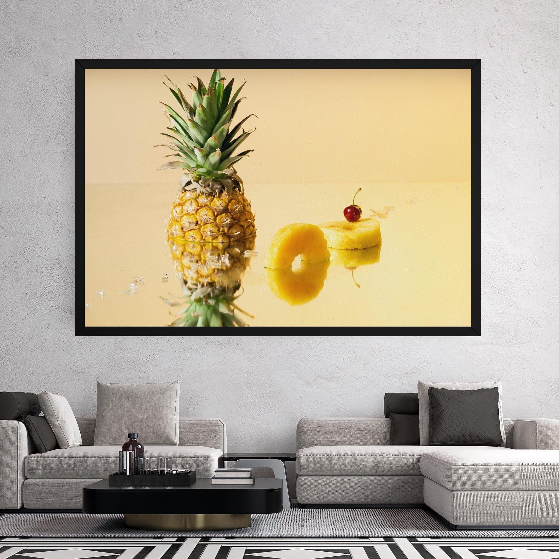 Obraz na Płótnie Cut Pineapple mockup 2