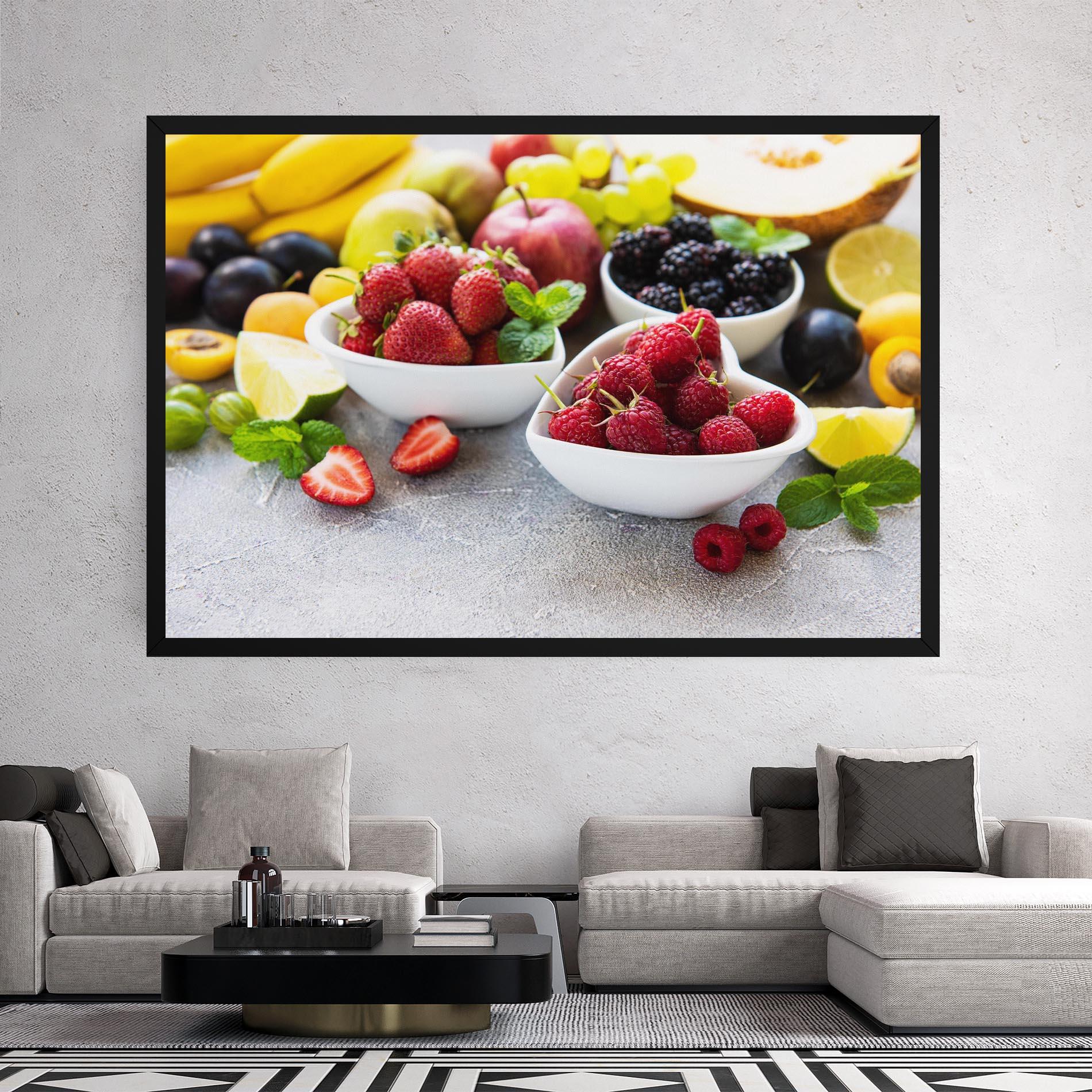 Obraz na Płótnie Heart Fresh Fruits mockup 2