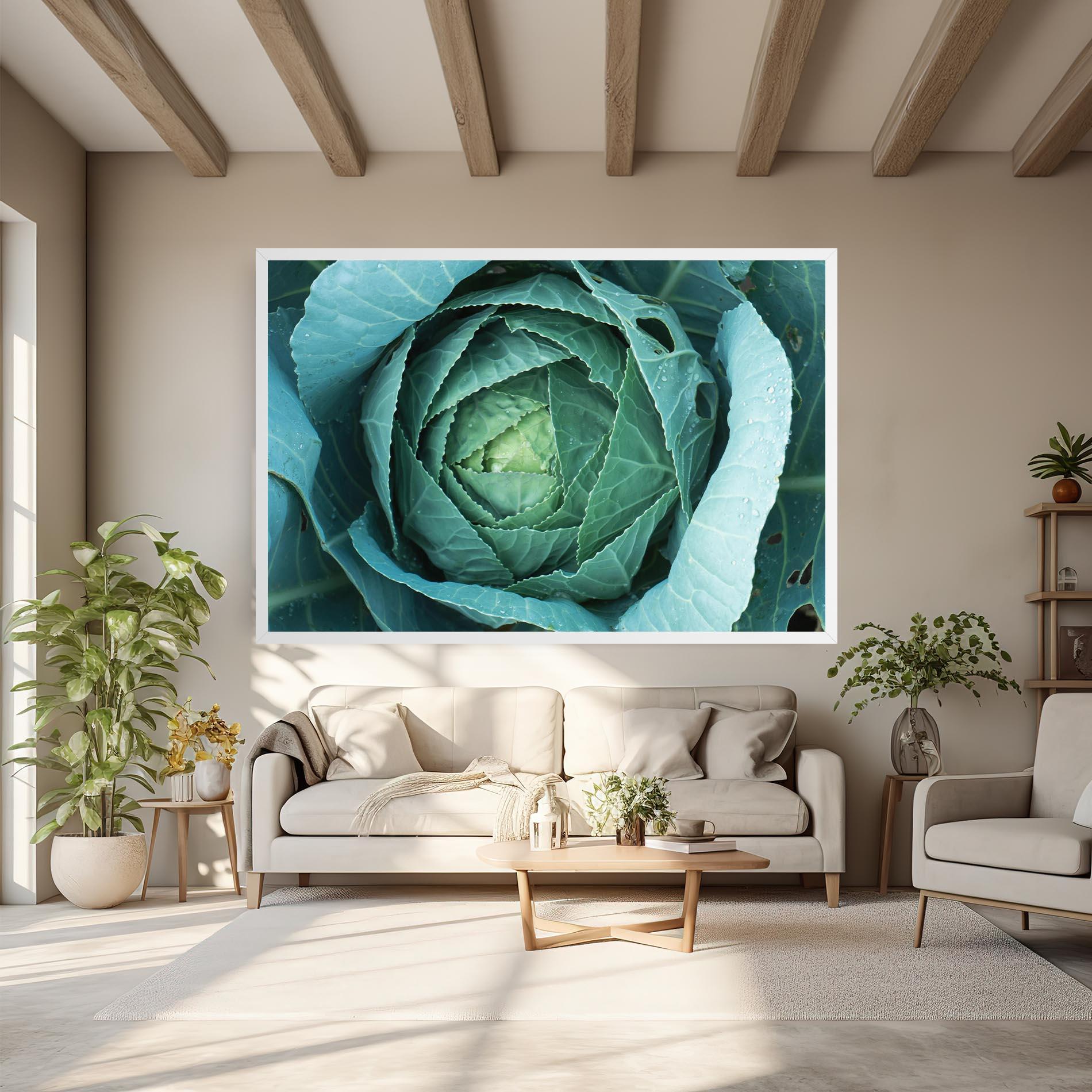 Obraz na Płótnie Blue Lettuce mockup 6