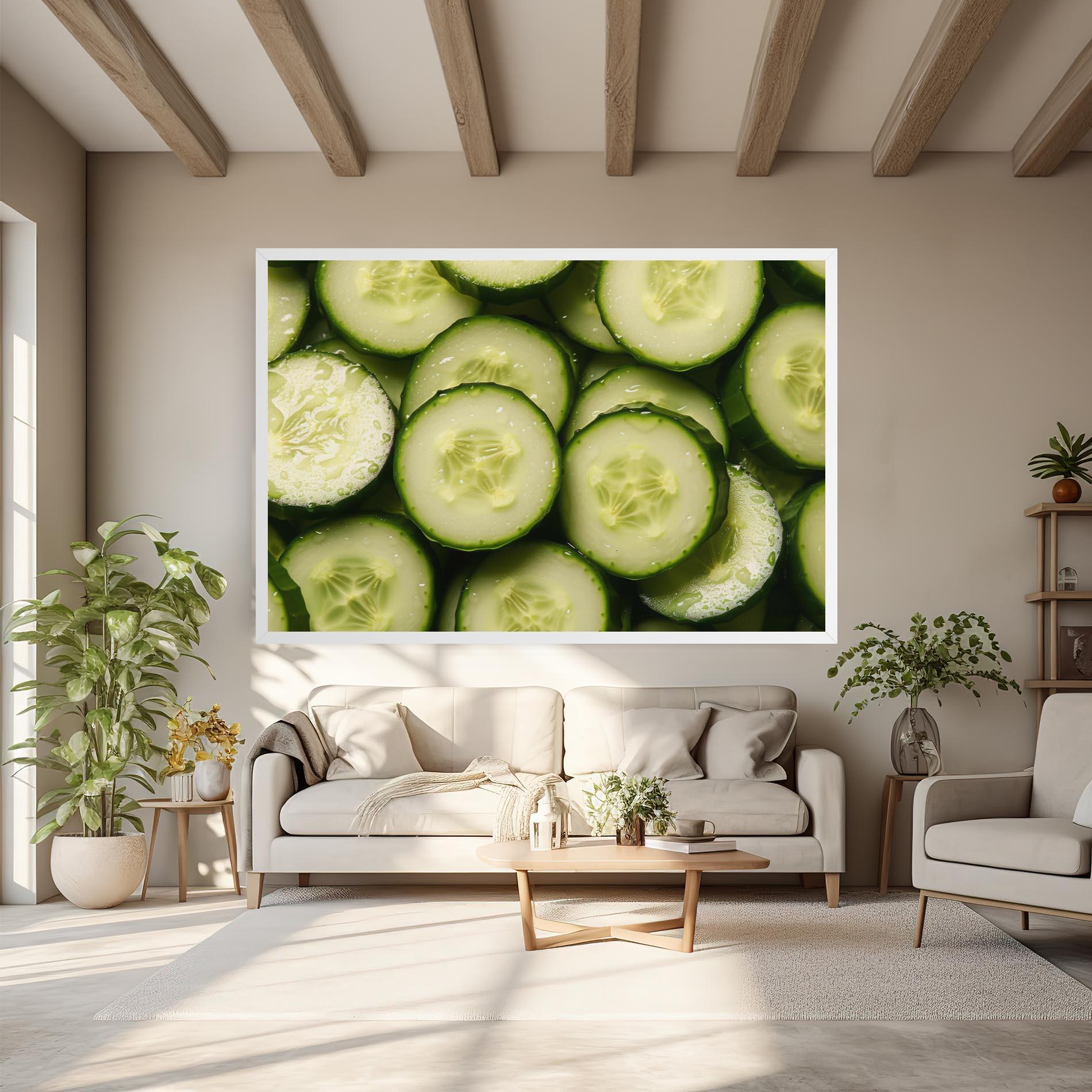 Obraz na Płótnie Fresh Cucumber mockup 6