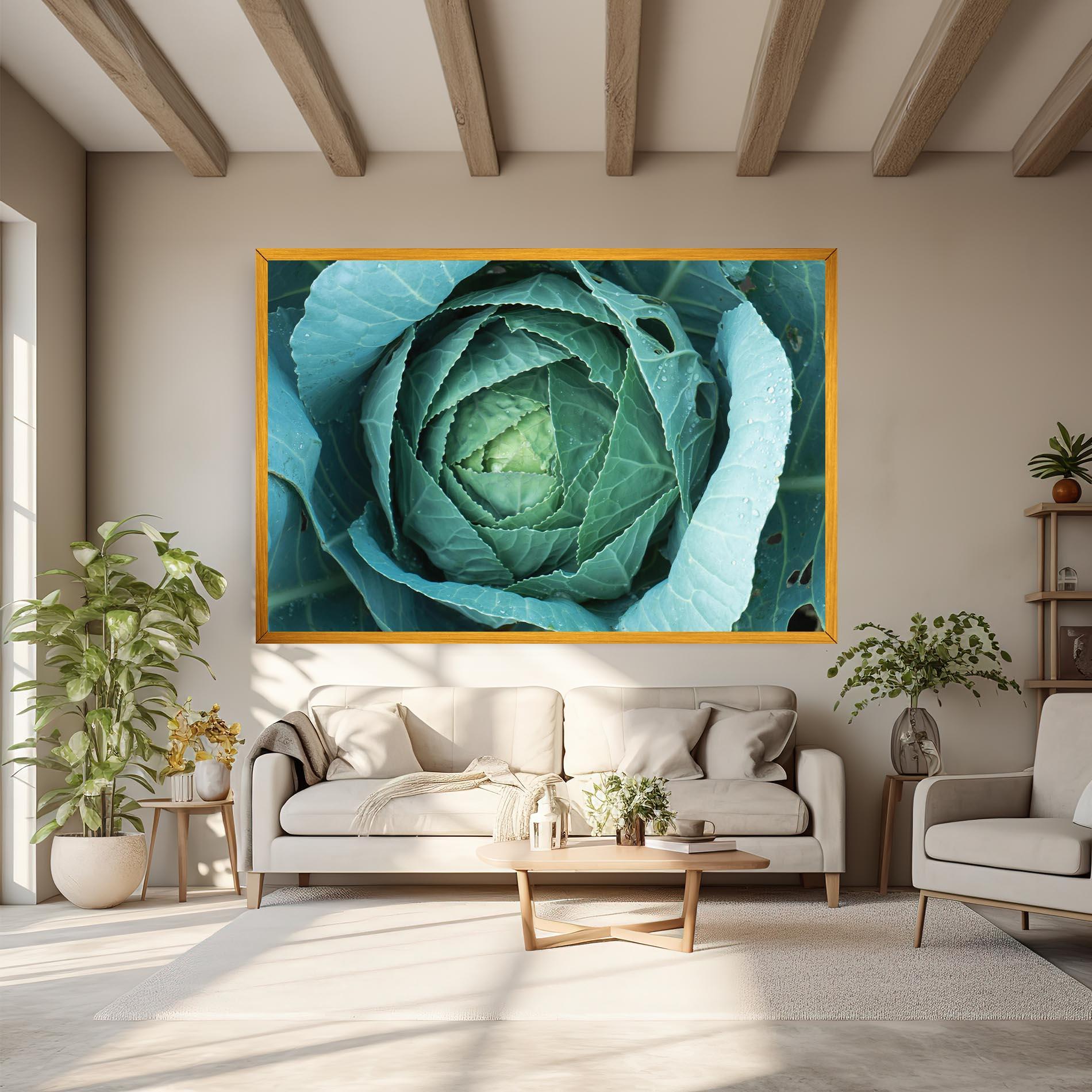 Obraz na Płótnie Blue Lettuce mockup 6