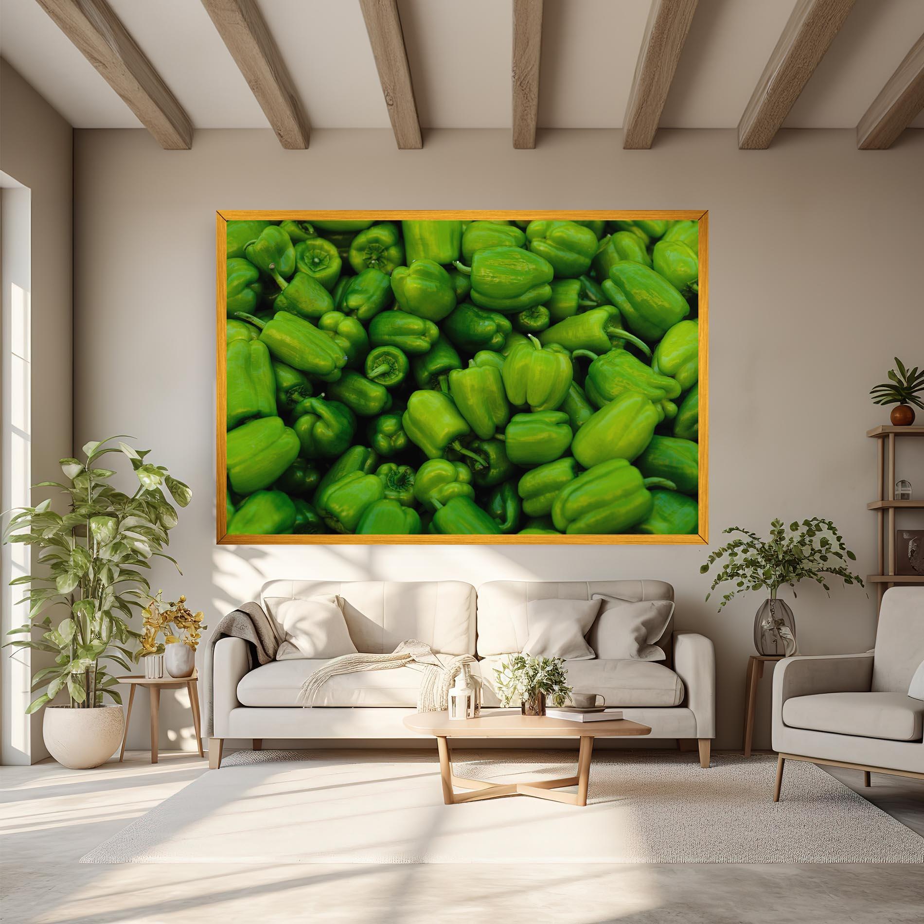 Obraz na Płótnie Green Bellpepper mockup 6