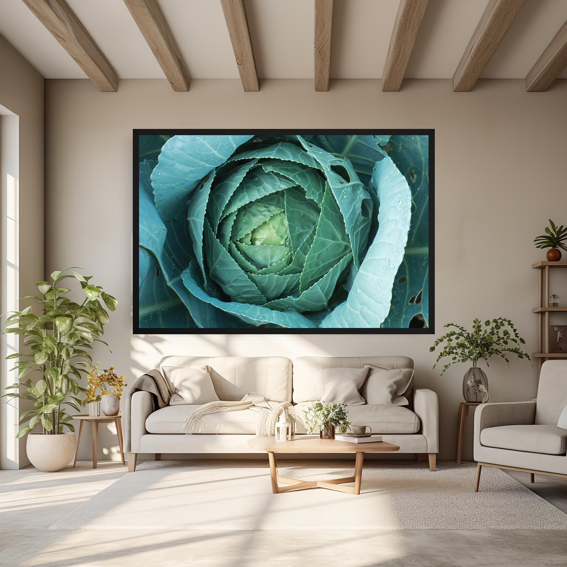 Obraz na Płótnie Blue Lettuce mockup 6