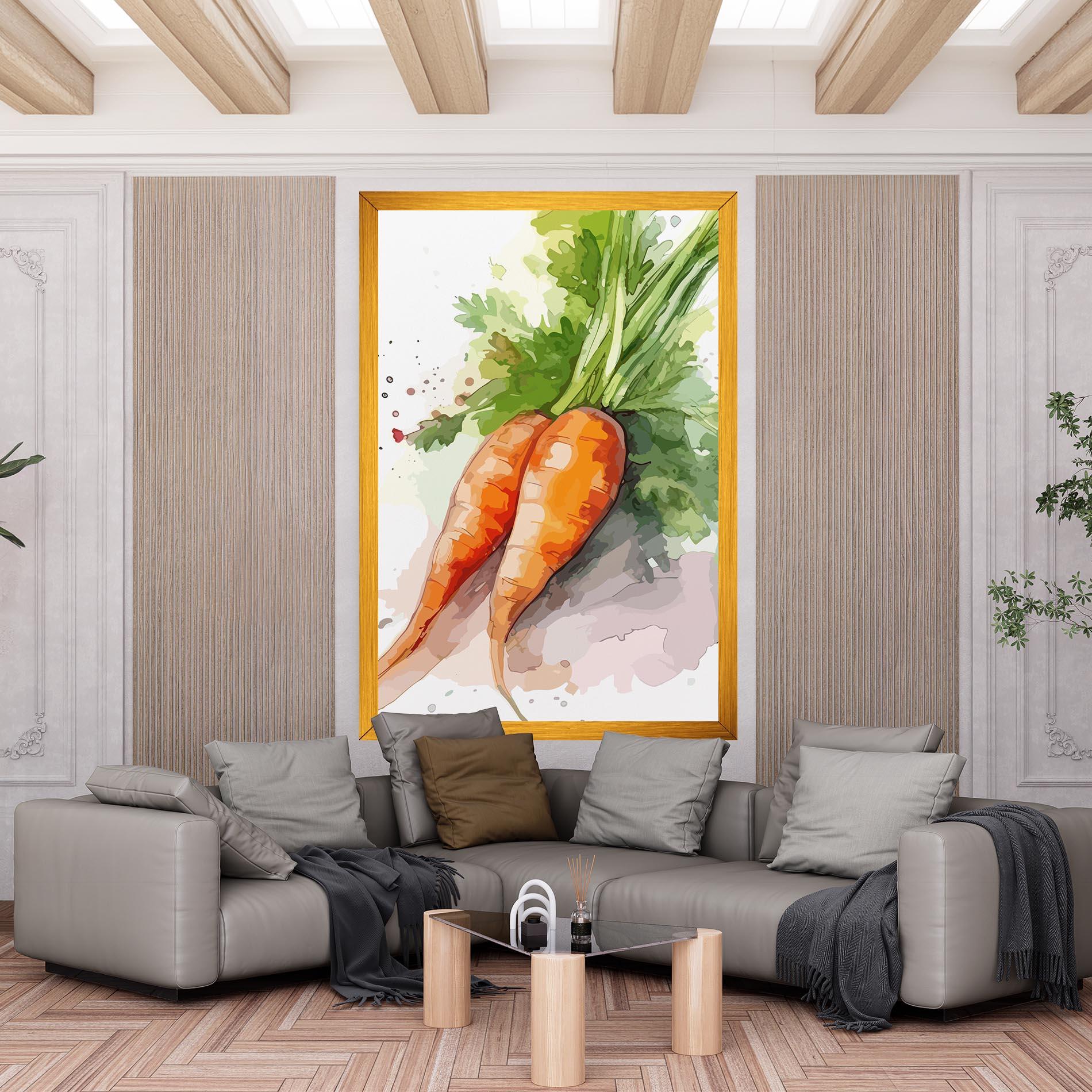 Obraz na Płótnie Carrot Watercolor mockup 6