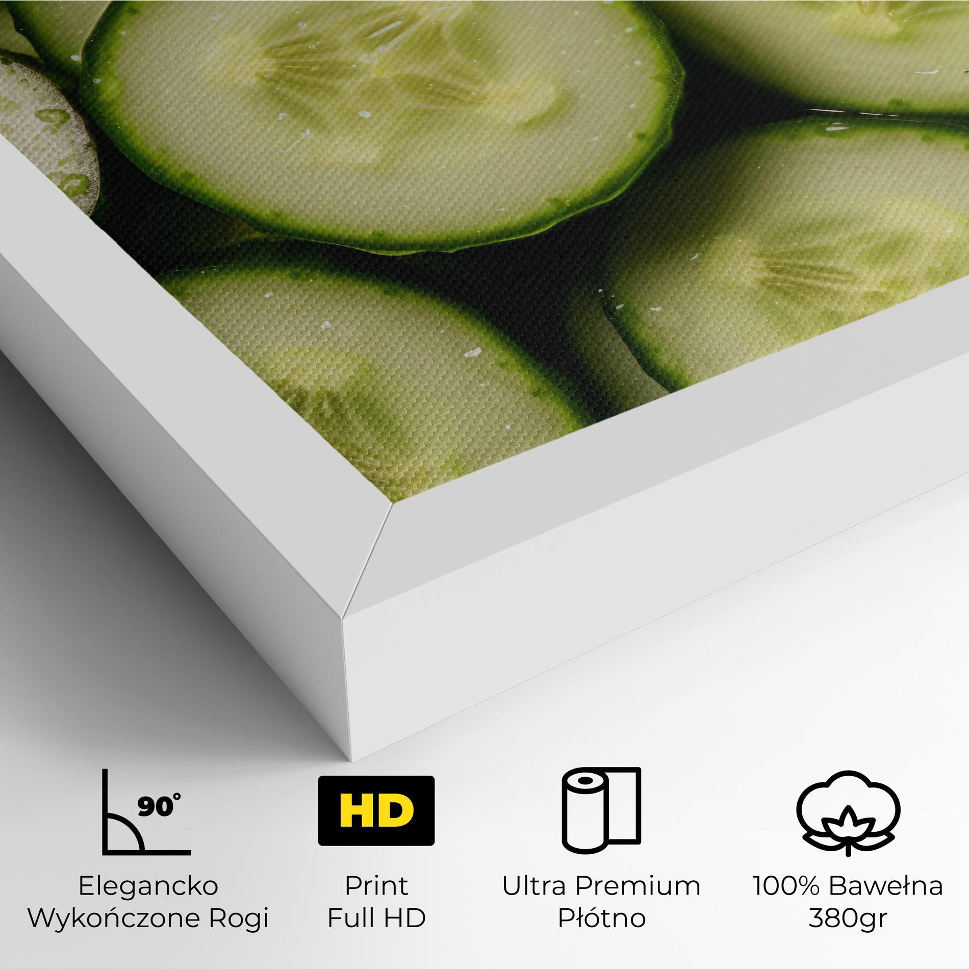 Obraz na Płótnie Fresh Cucumber mockup 4