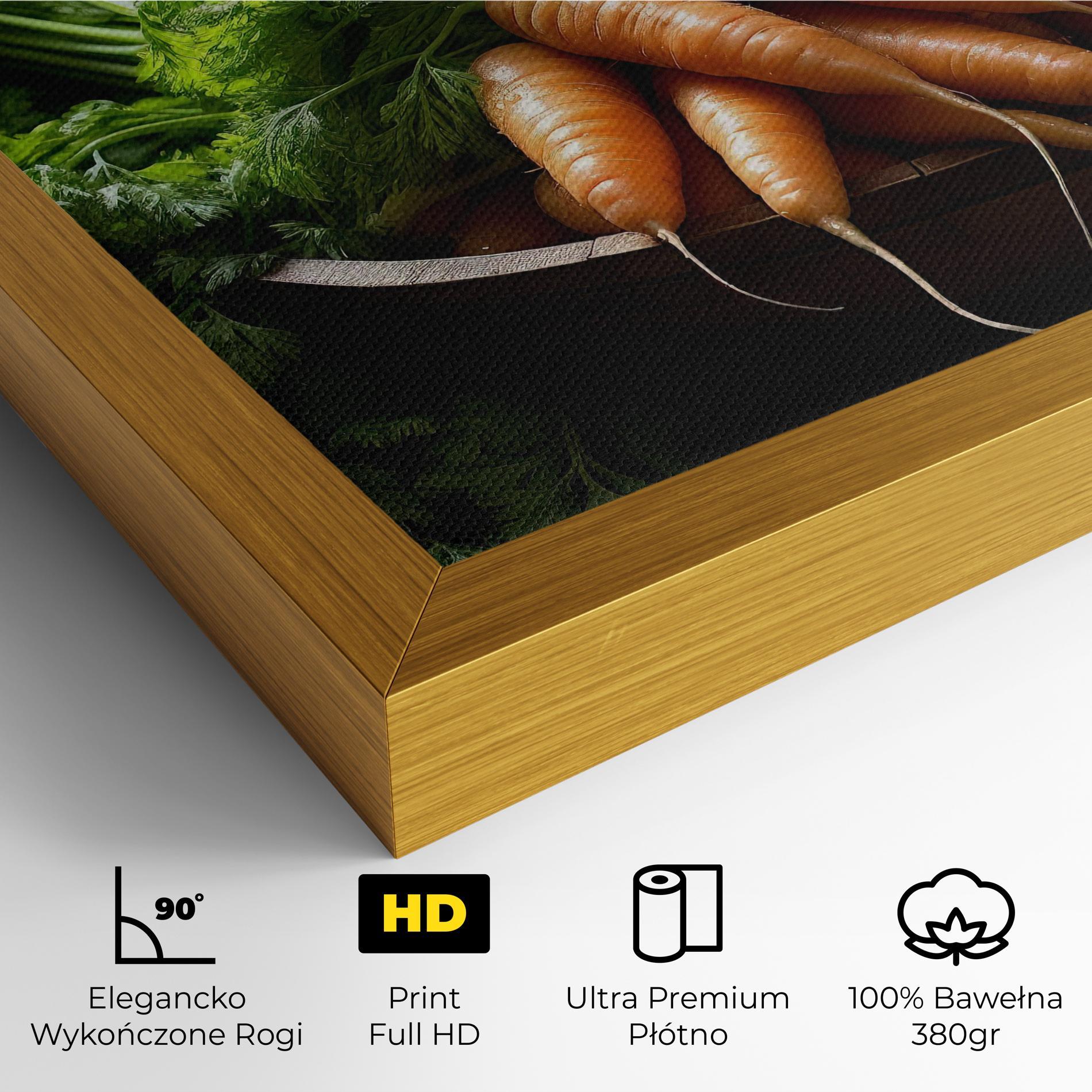 Obraz na Płótnie Fresh Carrots Basket mockup 4