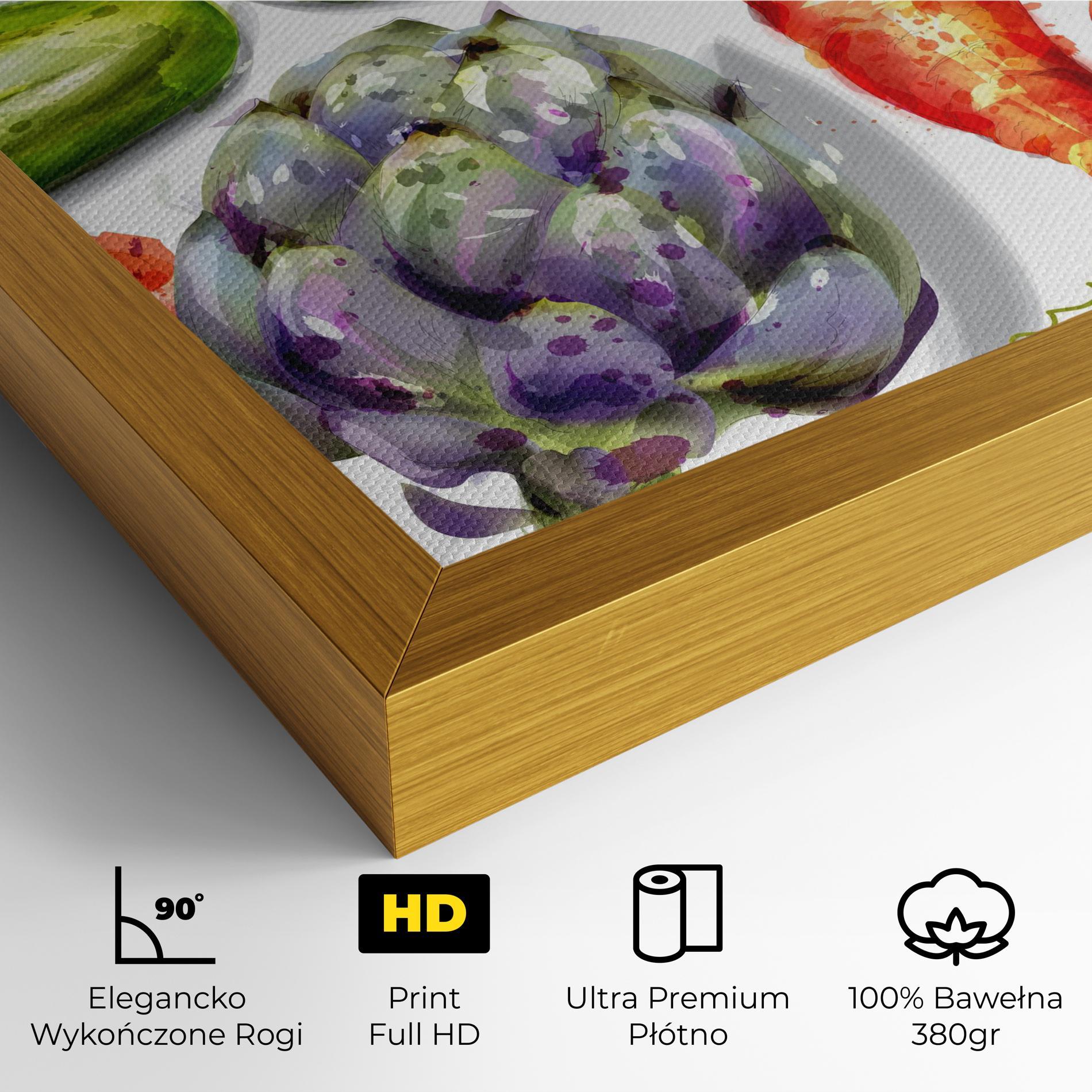 Obraz na Płótnie Watercolor Vegetables mockup 4