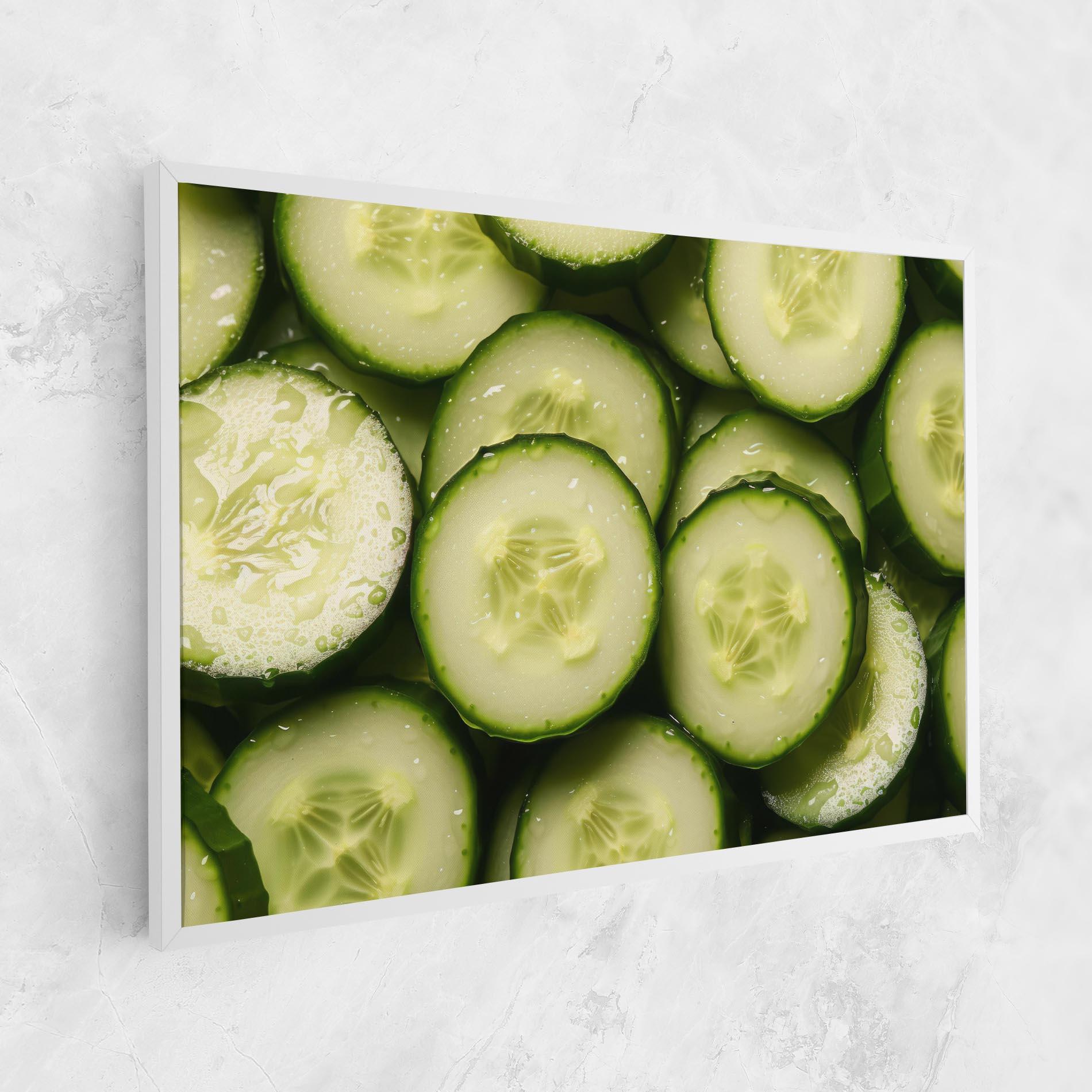 Obraz na Płótnie Fresh Cucumber mockup 1