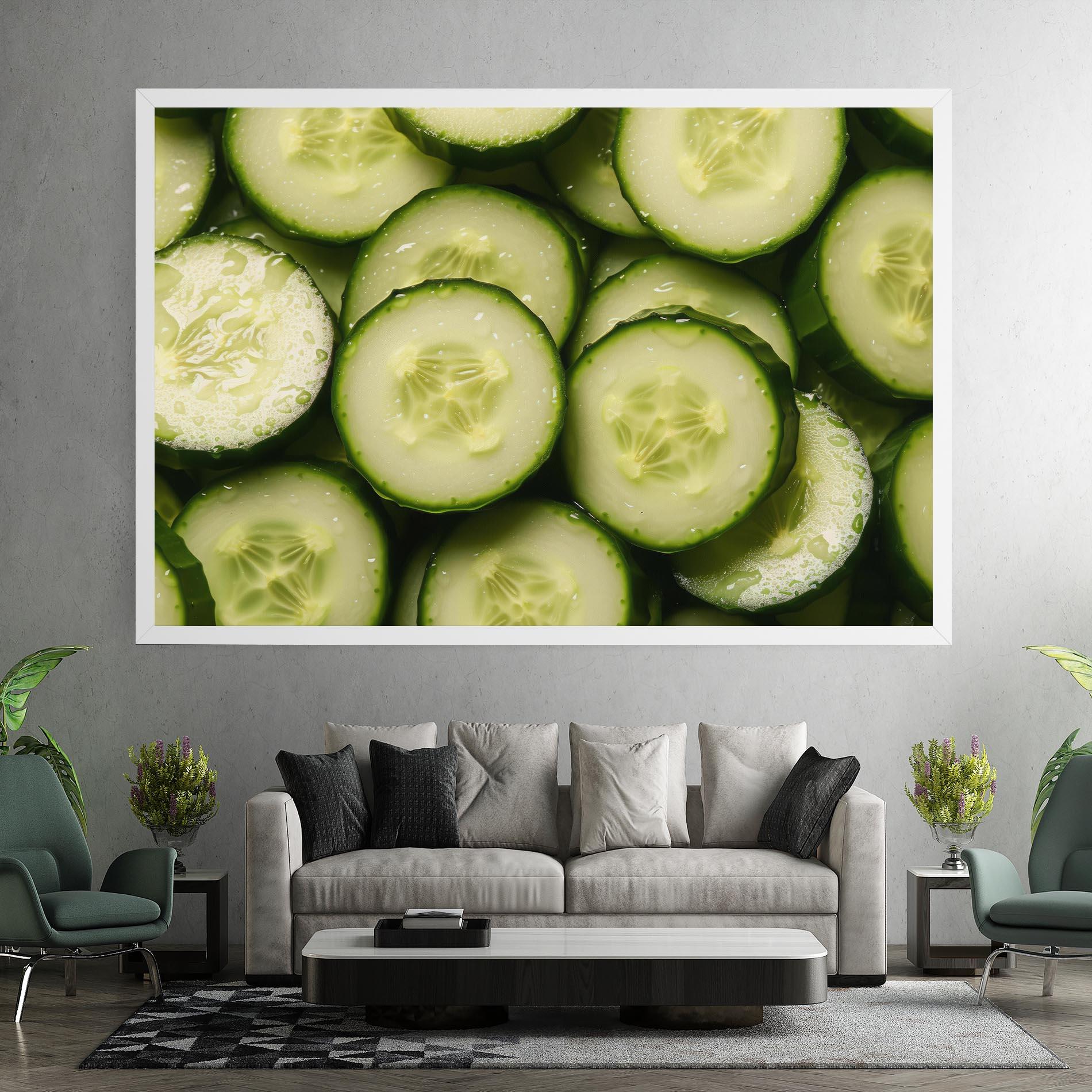 Obraz na Płótnie Fresh Cucumber mockup 7