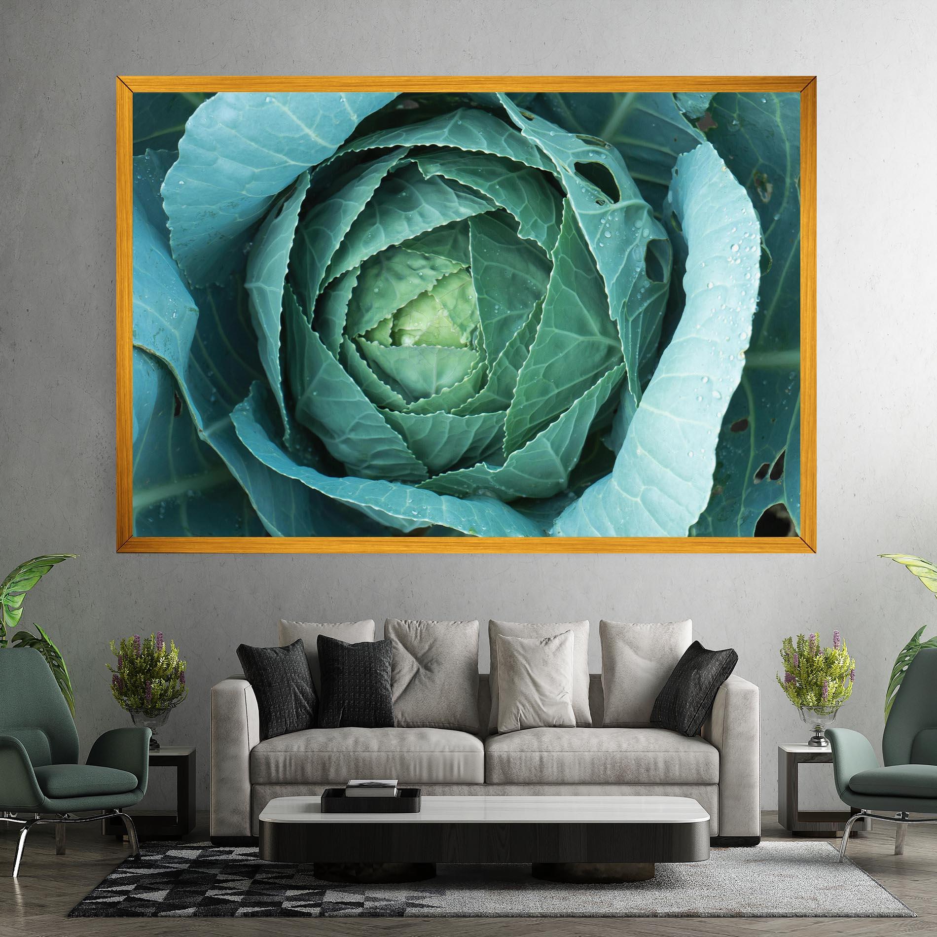 Obraz na Płótnie Blue Lettuce mockup 7