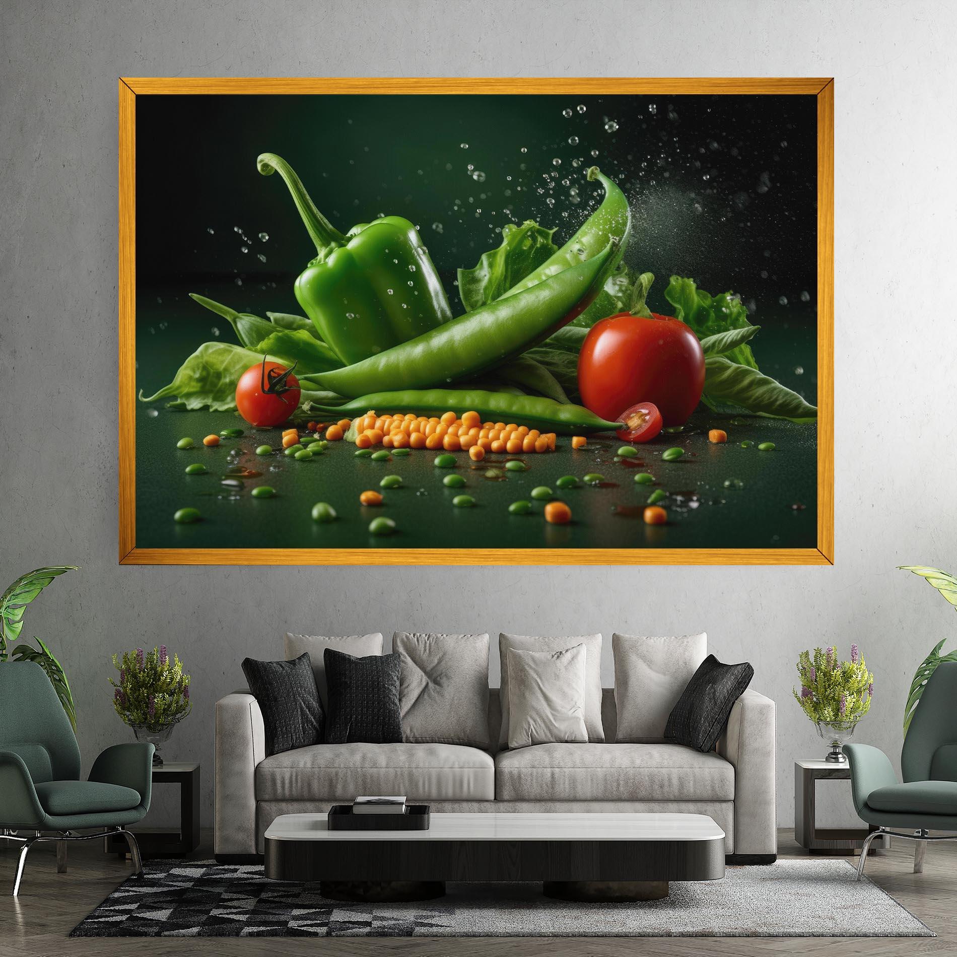 Obraz na Płótnie Fresh Vegetables mockup 7