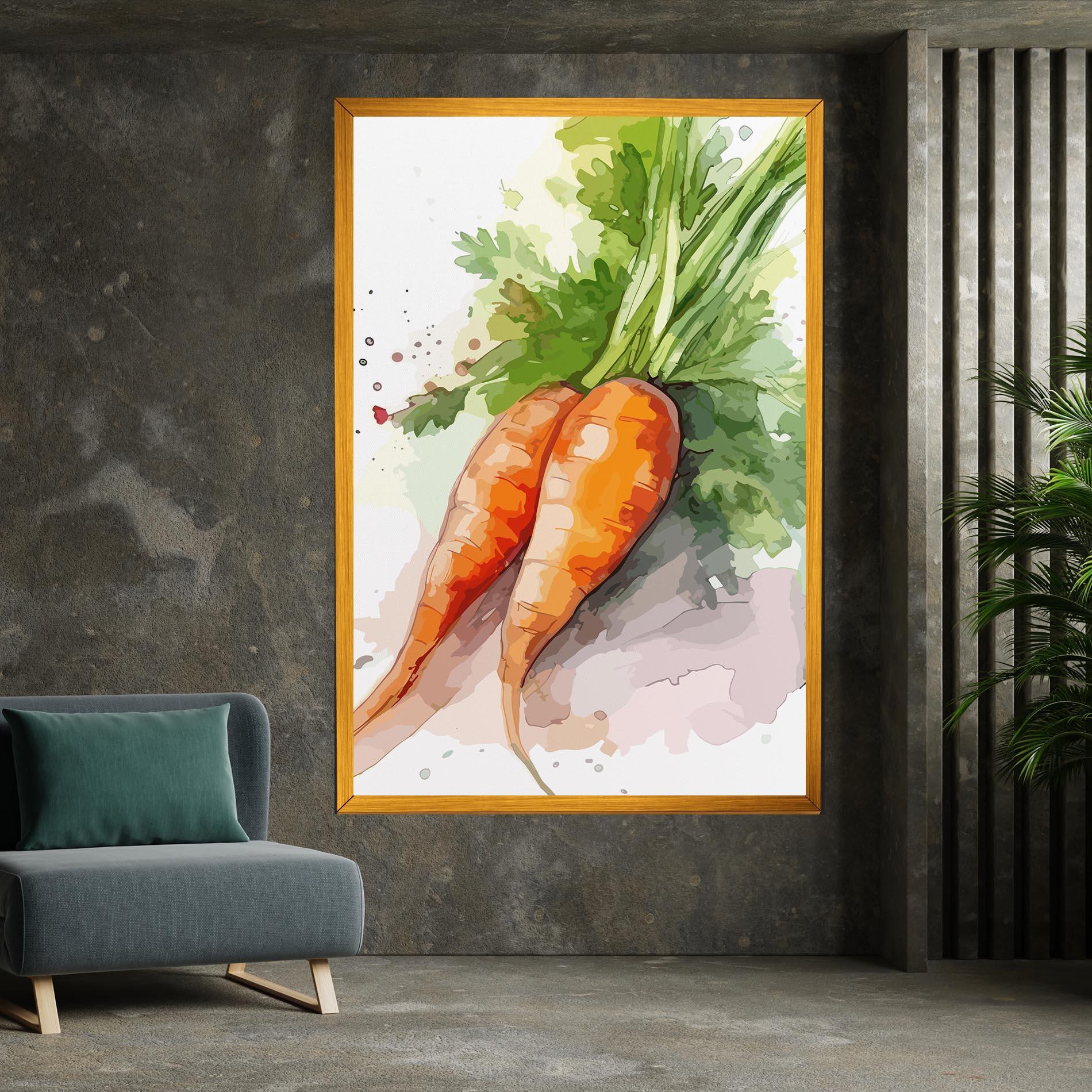 Obraz na Płótnie Carrot Watercolor mockup 7