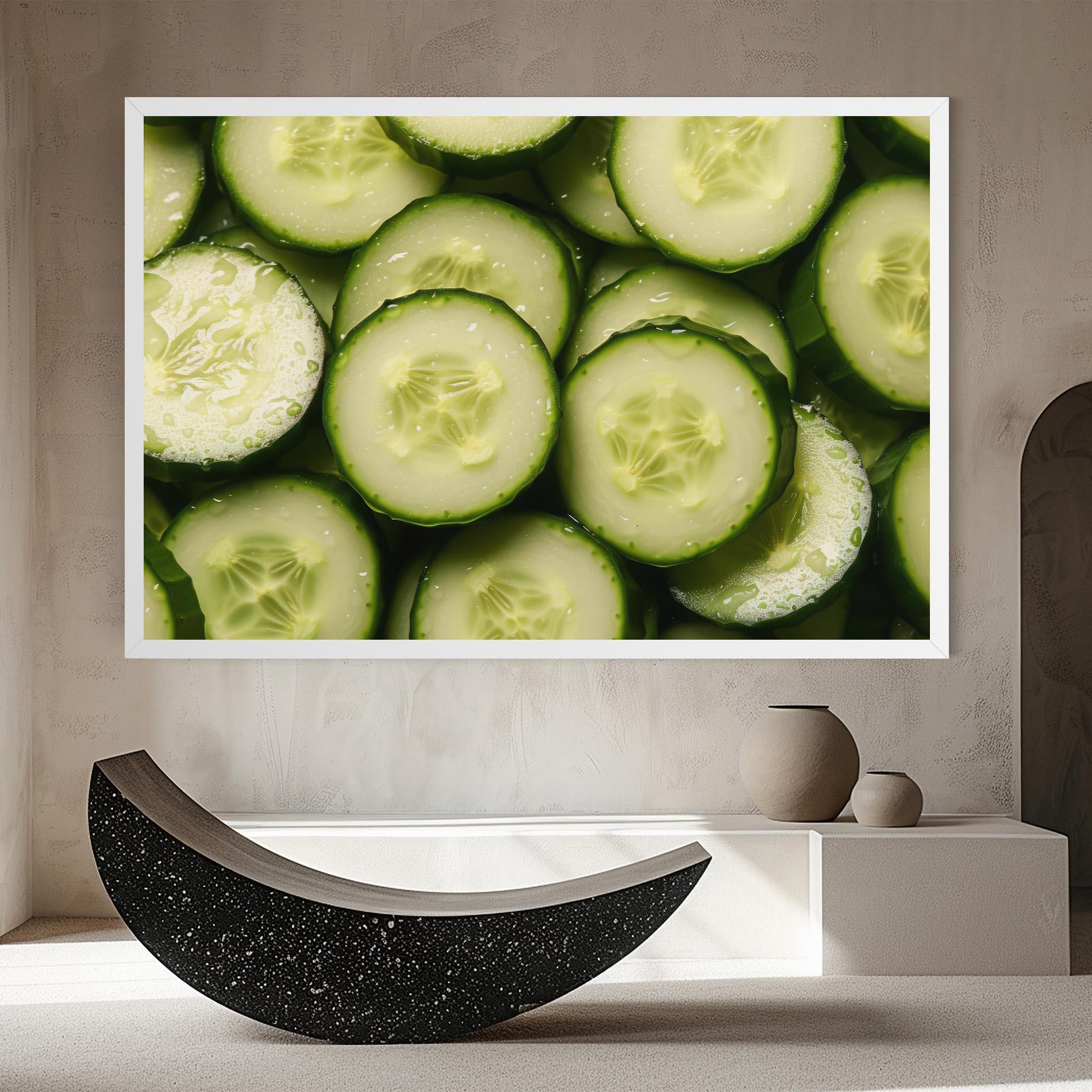 Obraz na Płótnie Fresh Cucumber mockup 8