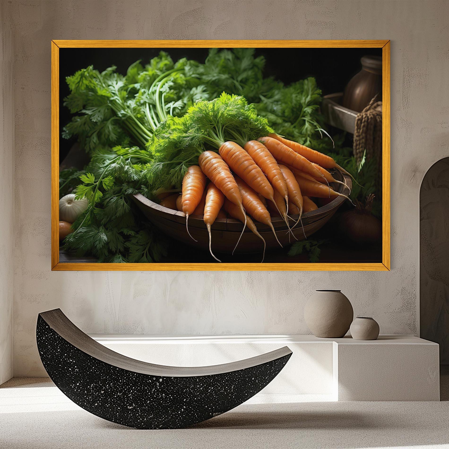 Obraz na Płótnie Fresh Carrots Basket mockup 8