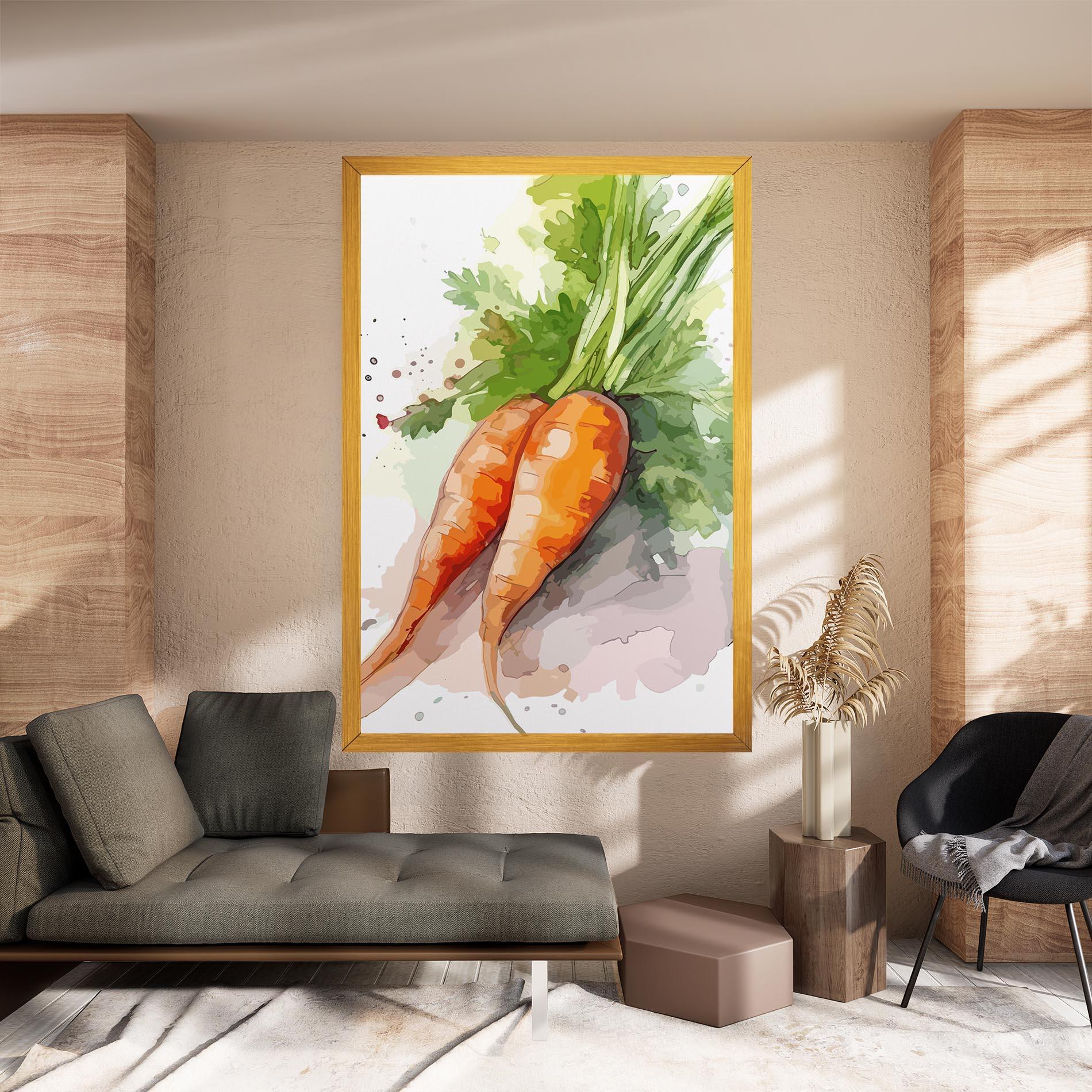 Obraz na Płótnie Carrot Watercolor mockup 8