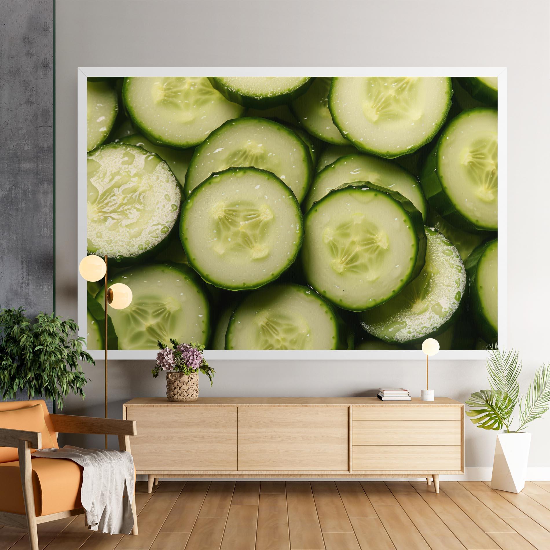 Obraz na Płótnie Fresh Cucumber mockup 9