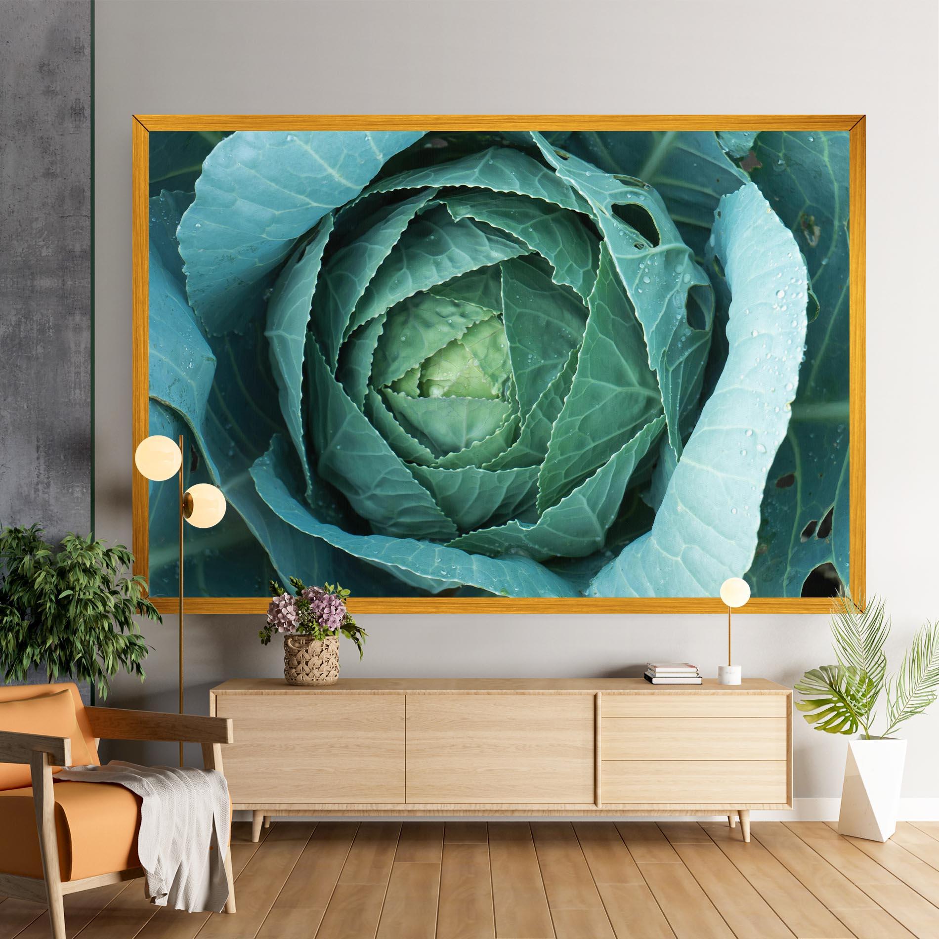 Obraz na Płótnie Blue Lettuce mockup 9