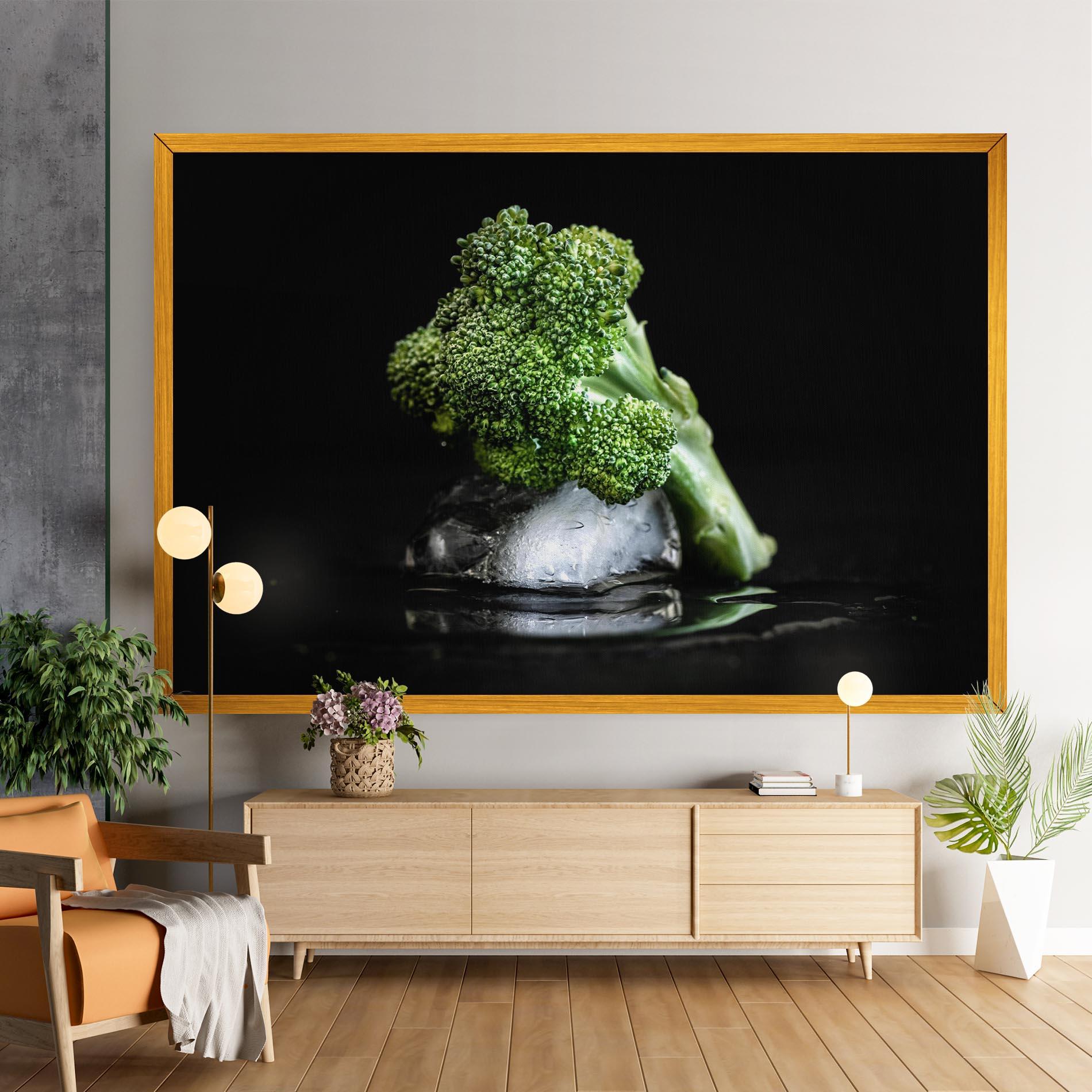 Obraz na Płótnie Broccoli Water mockup 9