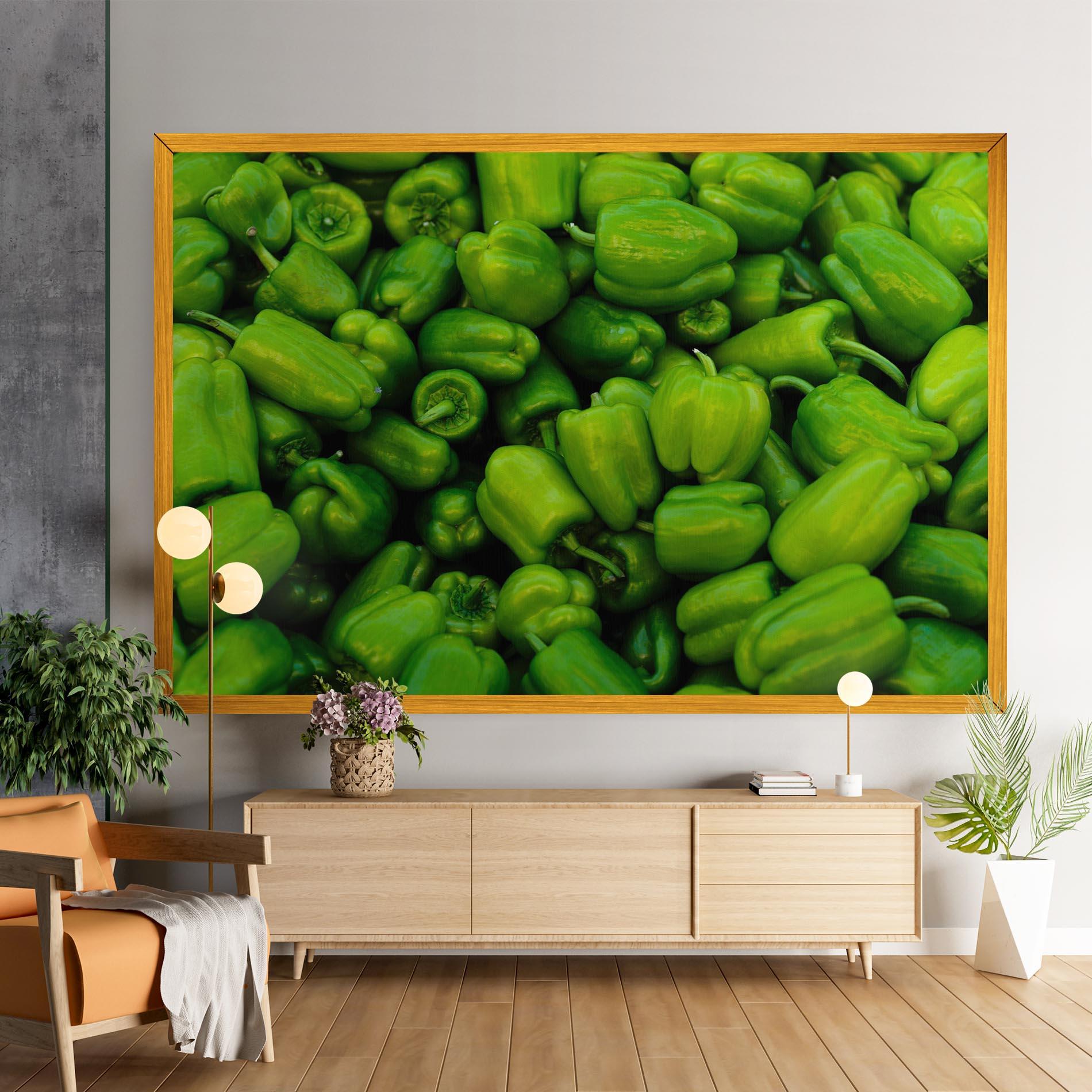 Obraz na Płótnie Green Bellpepper mockup 9