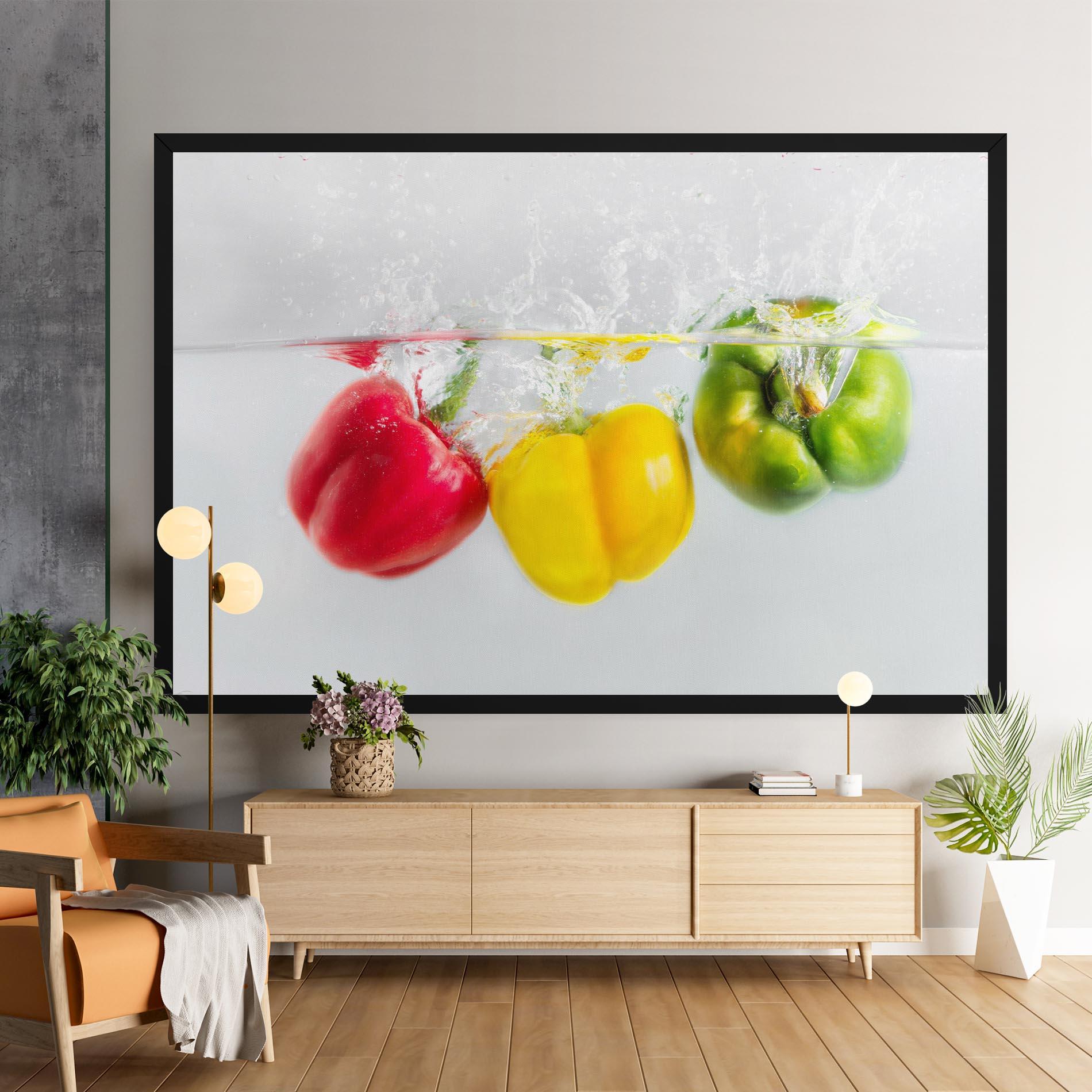 Obraz na Płótnie Colorful Bellpepper mockup 9