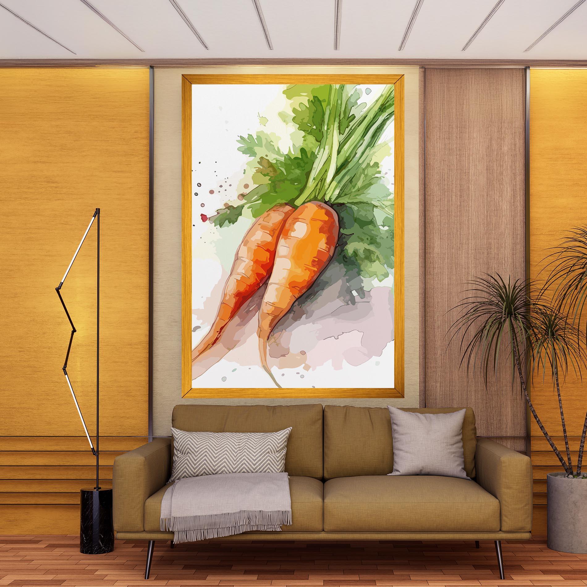 Obraz na Płótnie Carrot Watercolor mockup 9