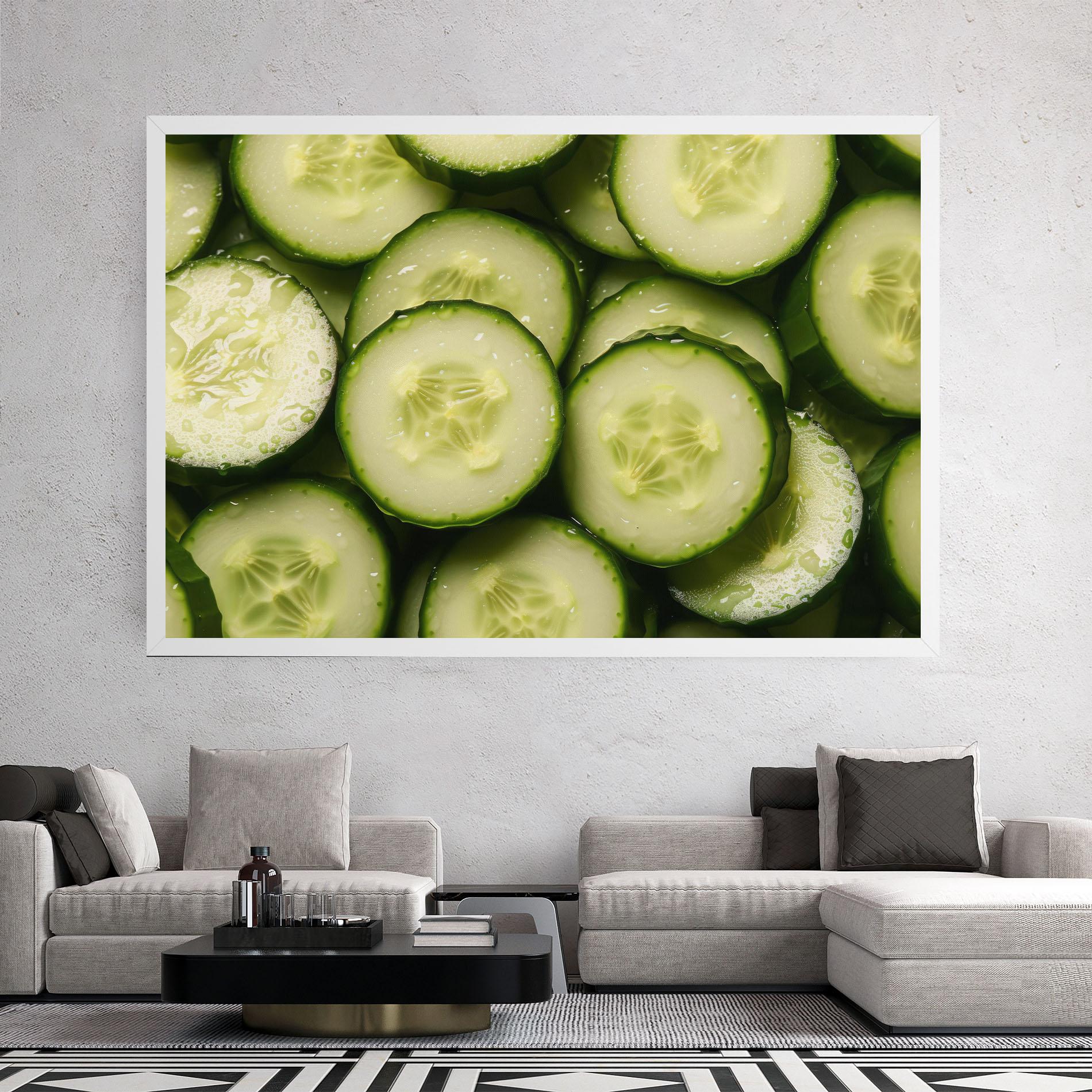 Obraz na Płótnie Fresh Cucumber mockup 2