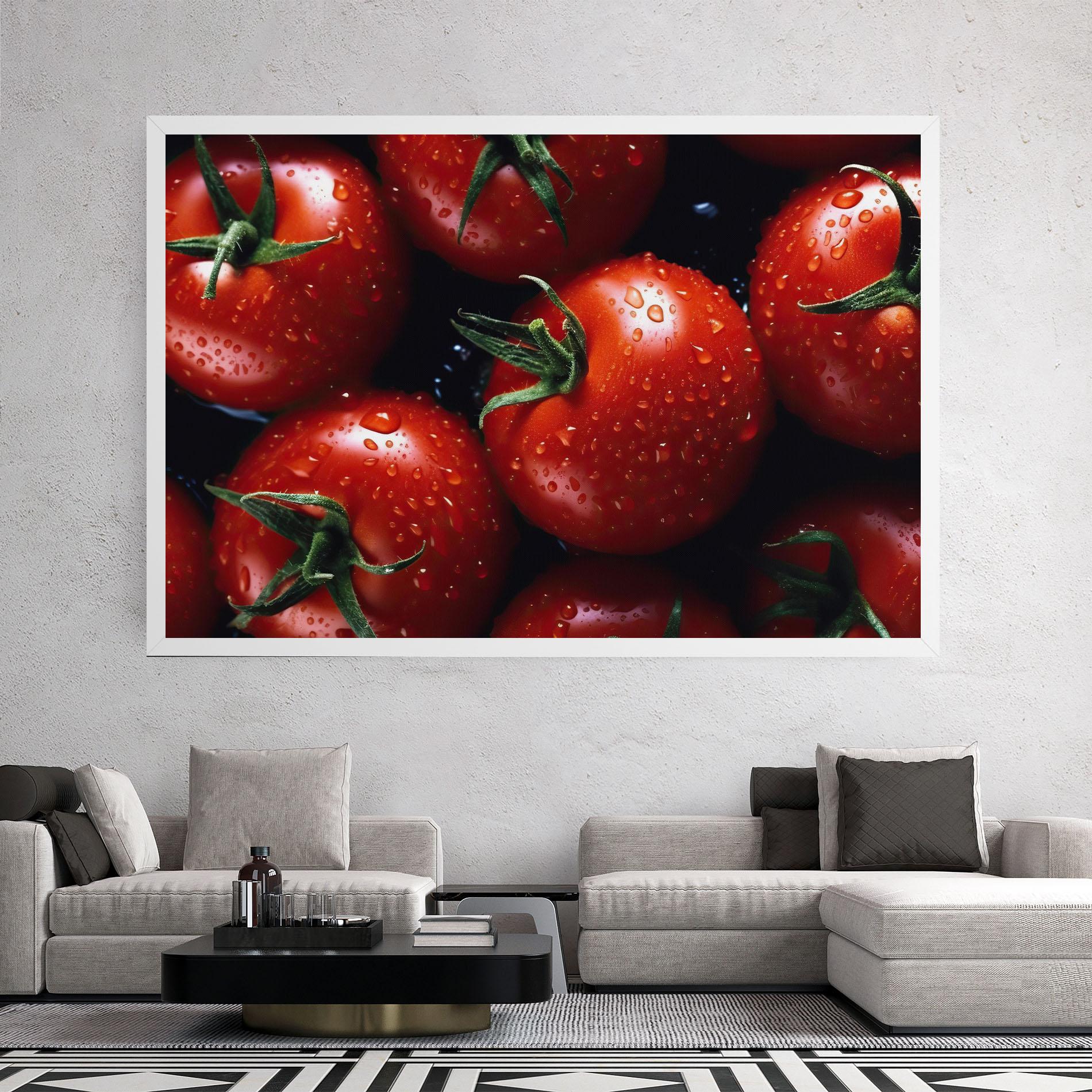 Obraz na Płótnie Red Wet Tomato mockup 2