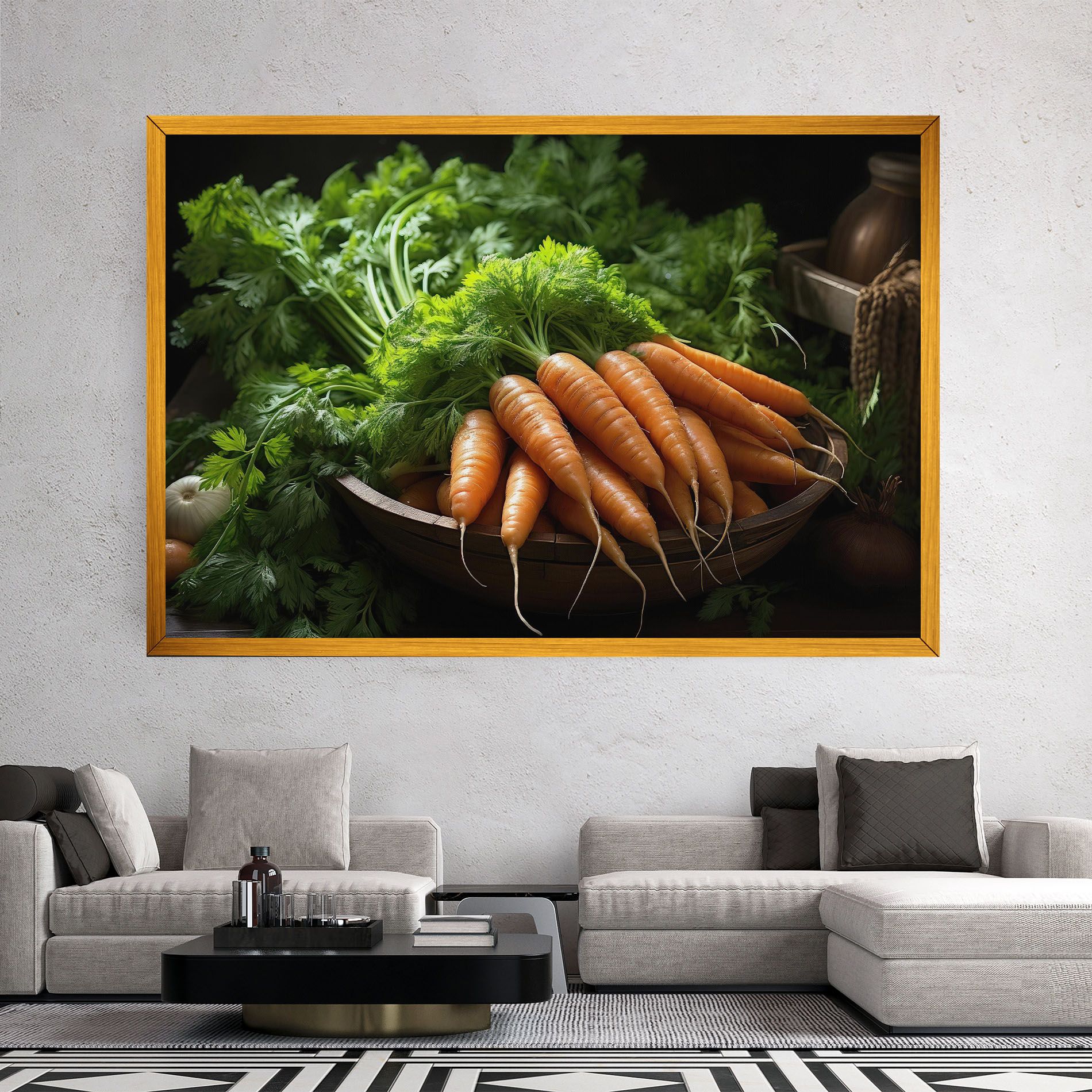 Fresh Carrots Basket mockup 2