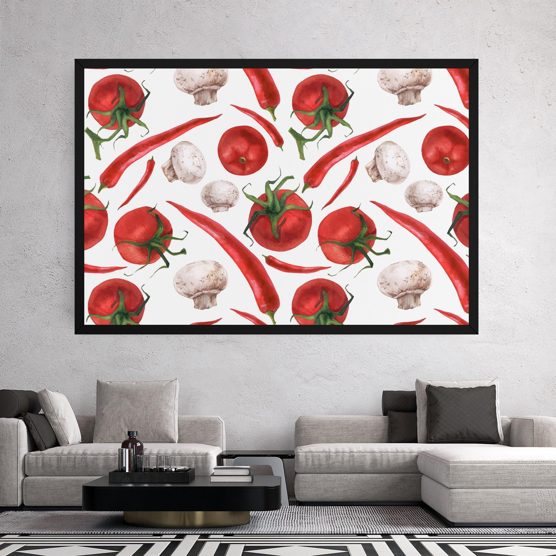 Obraz na Płótnie Floating Tomato mockup 2