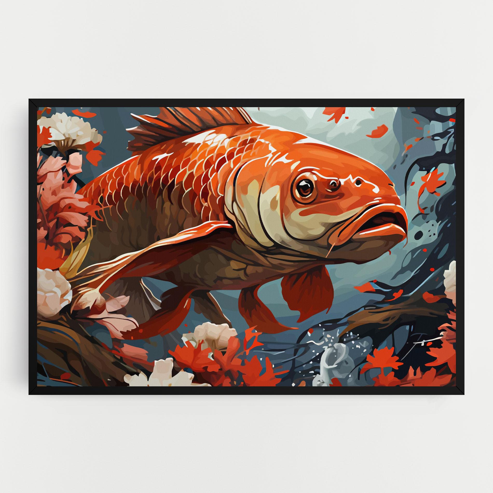 Obraz na Płótnie Orange Koi mockup 0