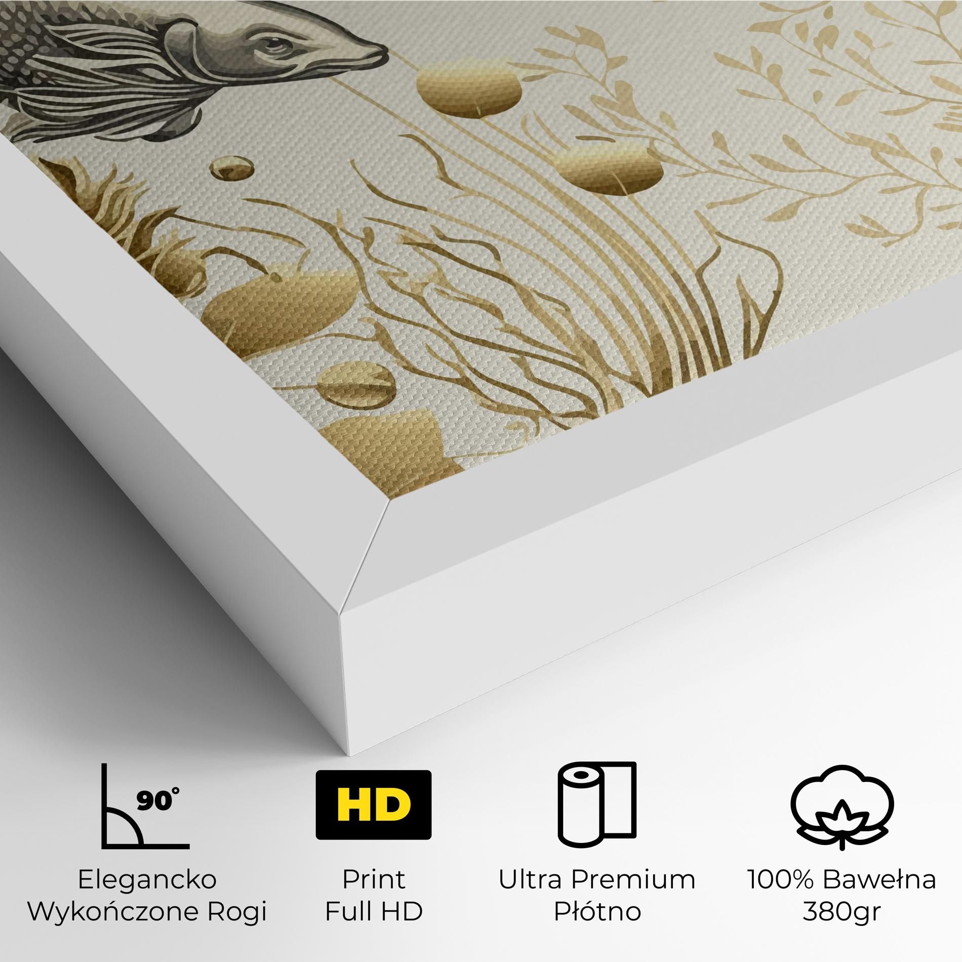 Grey Gold Fish mockup 4