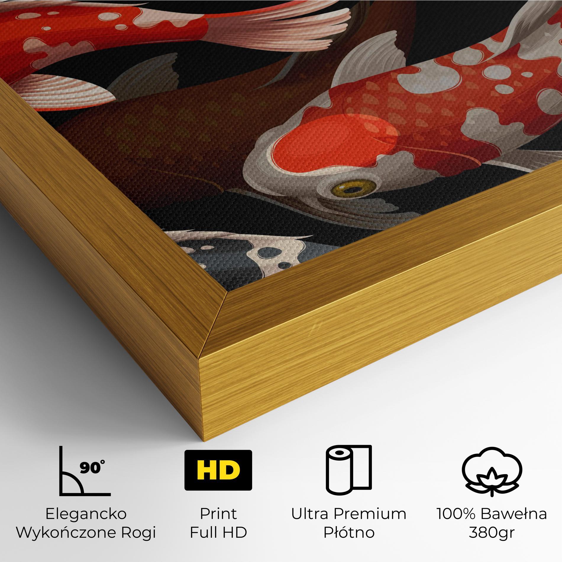 Obraz na Płótnie Seamless Koi Fish mockup 4